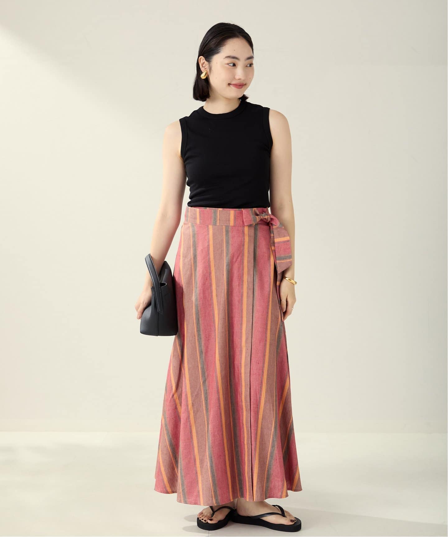 美品 別注オニールオブダブリン× plageプリーツマキシスカート ONEIL OF DUBLIN / オニールオブタブリン 別注 MAXI スカート（ロング