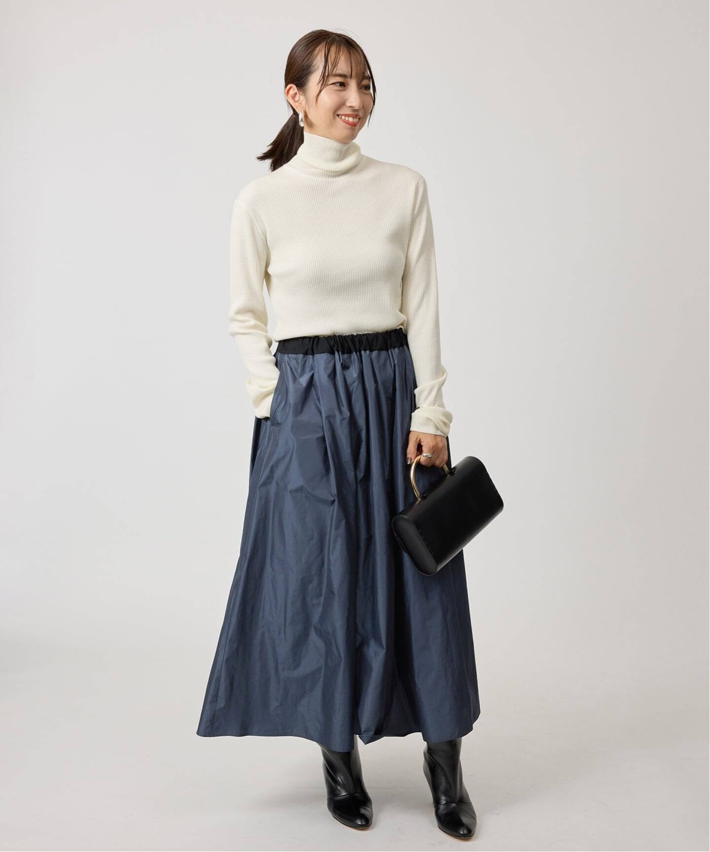 一部店舗限定》silk cotton ギャザーフレアースカート（ロング・マキシ