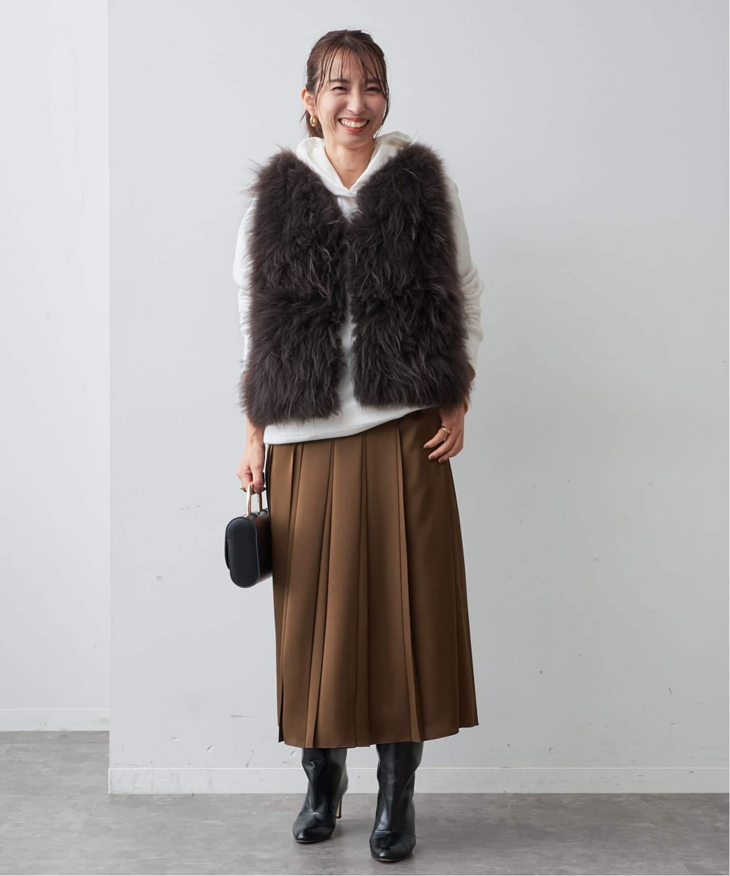 サテンプリーツスカート（その他スカート）｜VERMEIL par iena