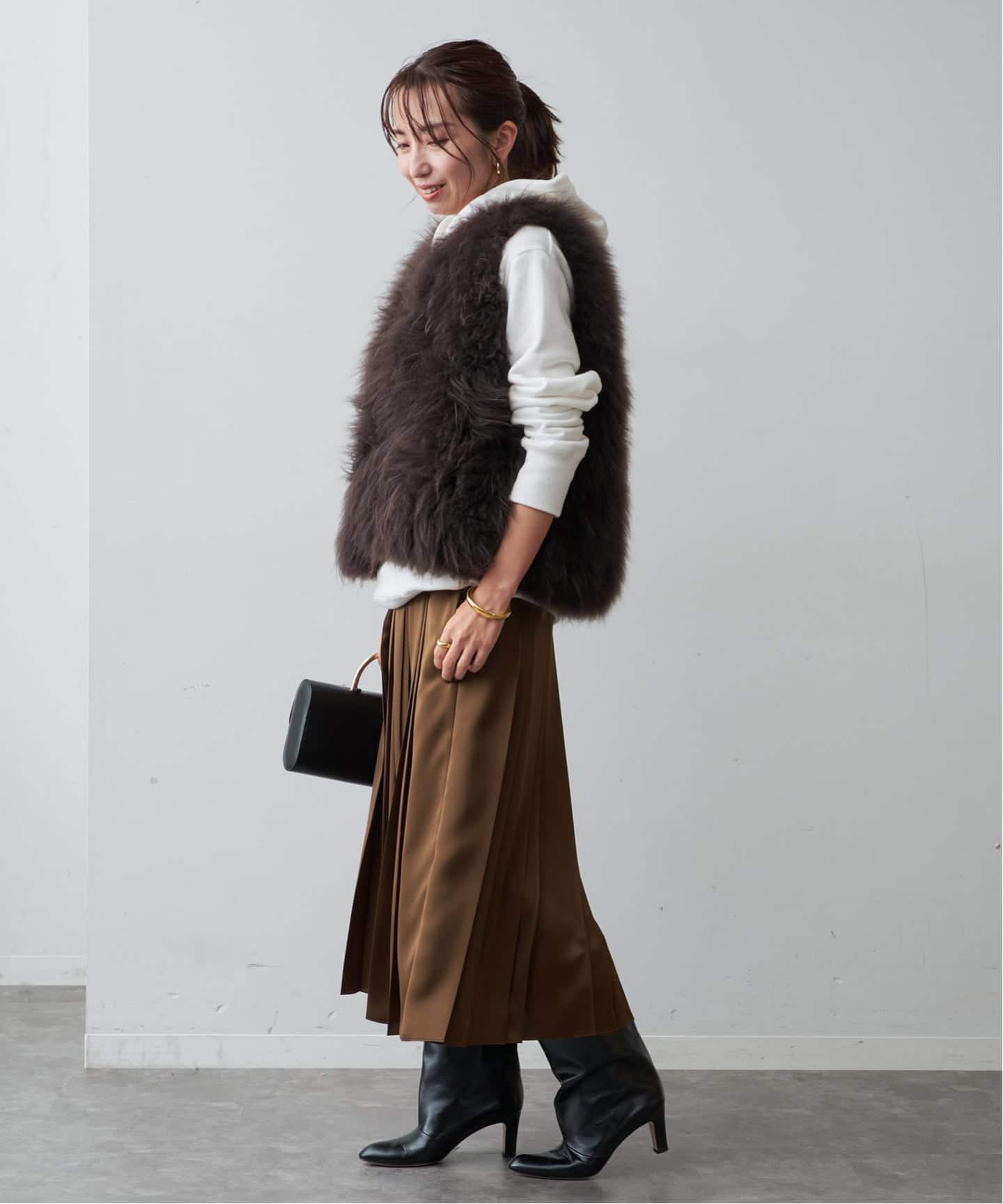 サテンプリーツスカート（その他スカート）｜VERMEIL par iena