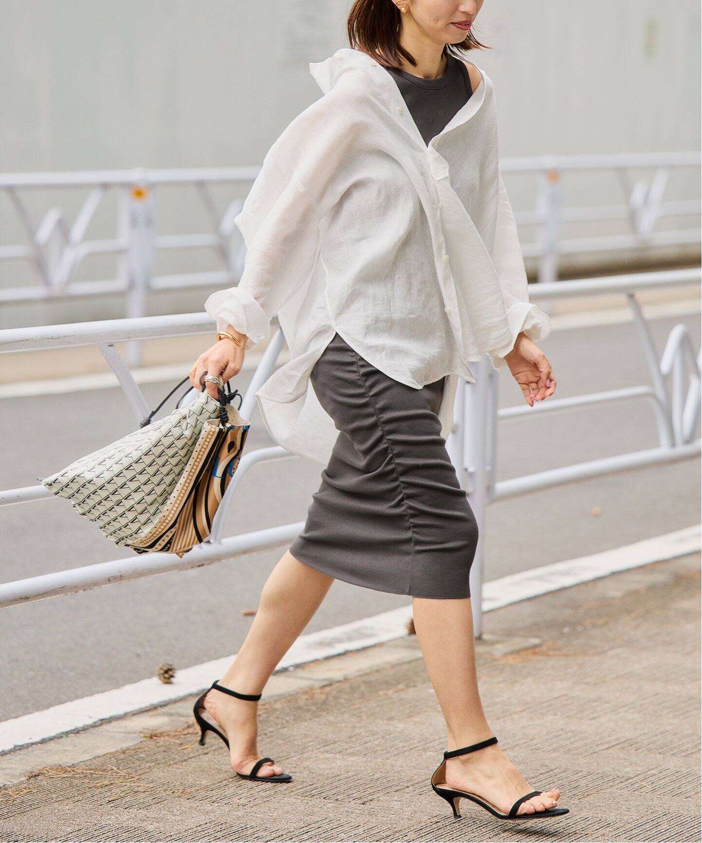 コットンフライスシャーリングスカート（ロング・マキシ丈スカート