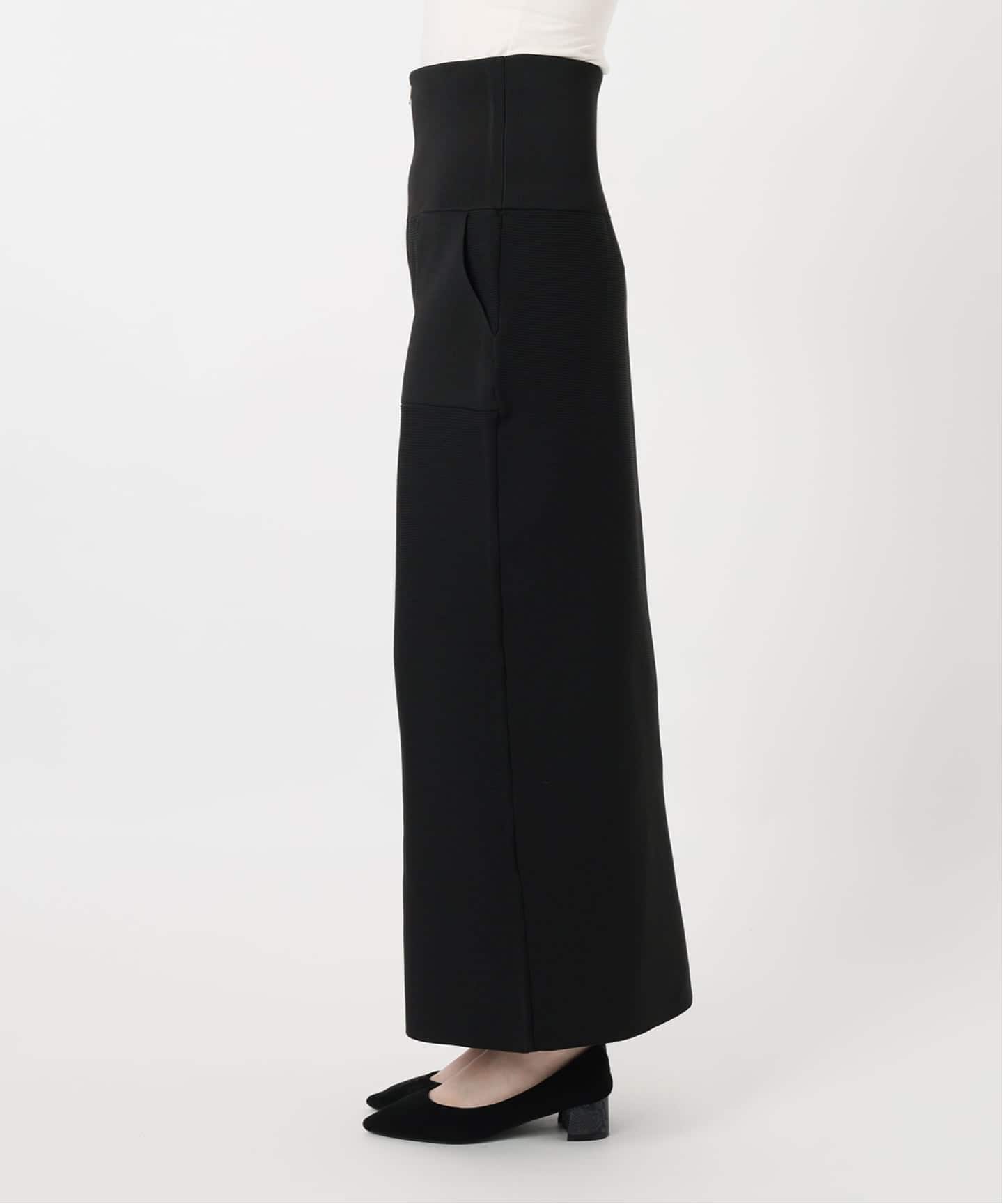 Room no.8 BLACK ルームエイト ブラック Garter Rib Zipup スカート