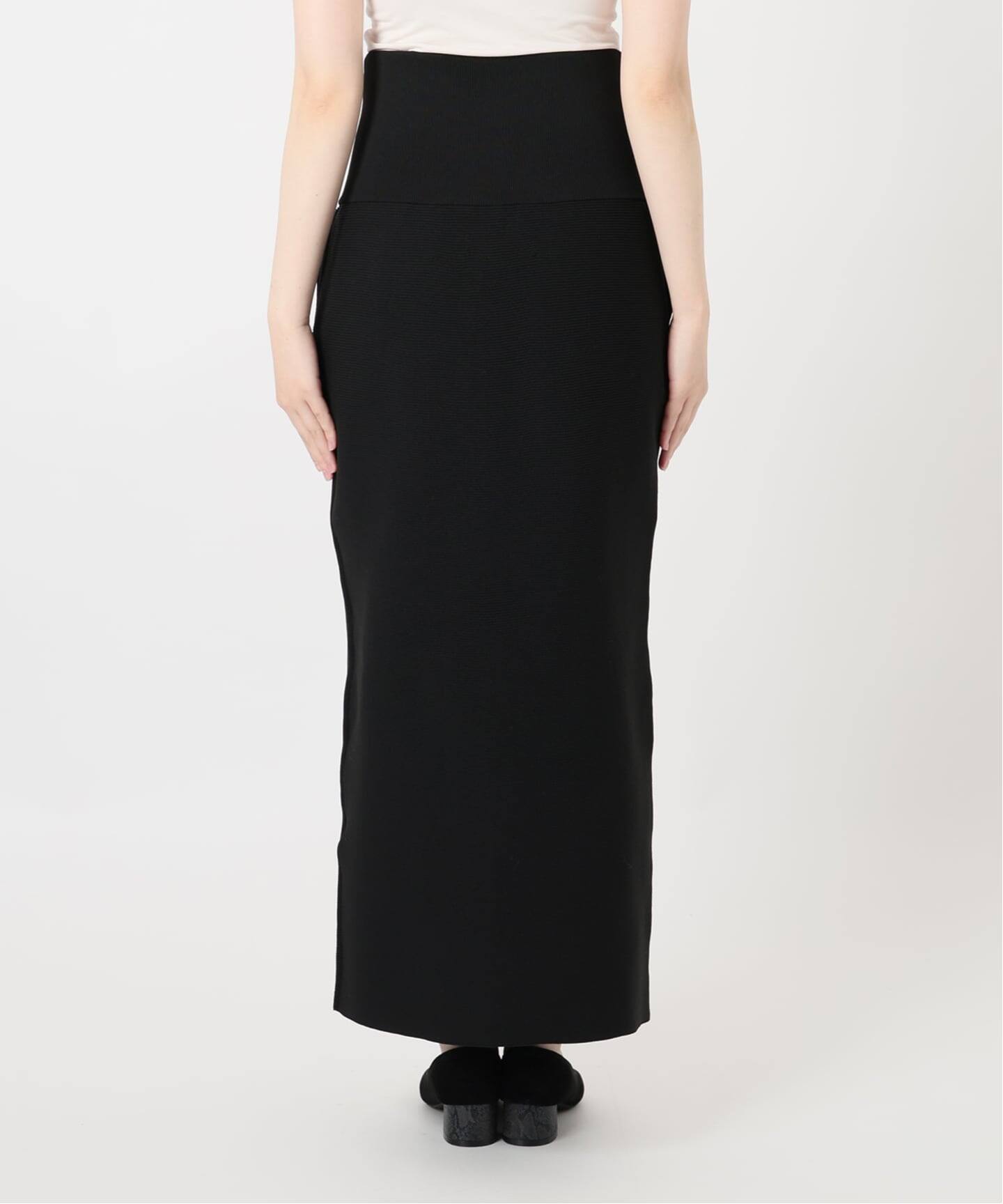 Room no.8 BLACK ルームエイト ブラック Garter Rib Zipup スカート