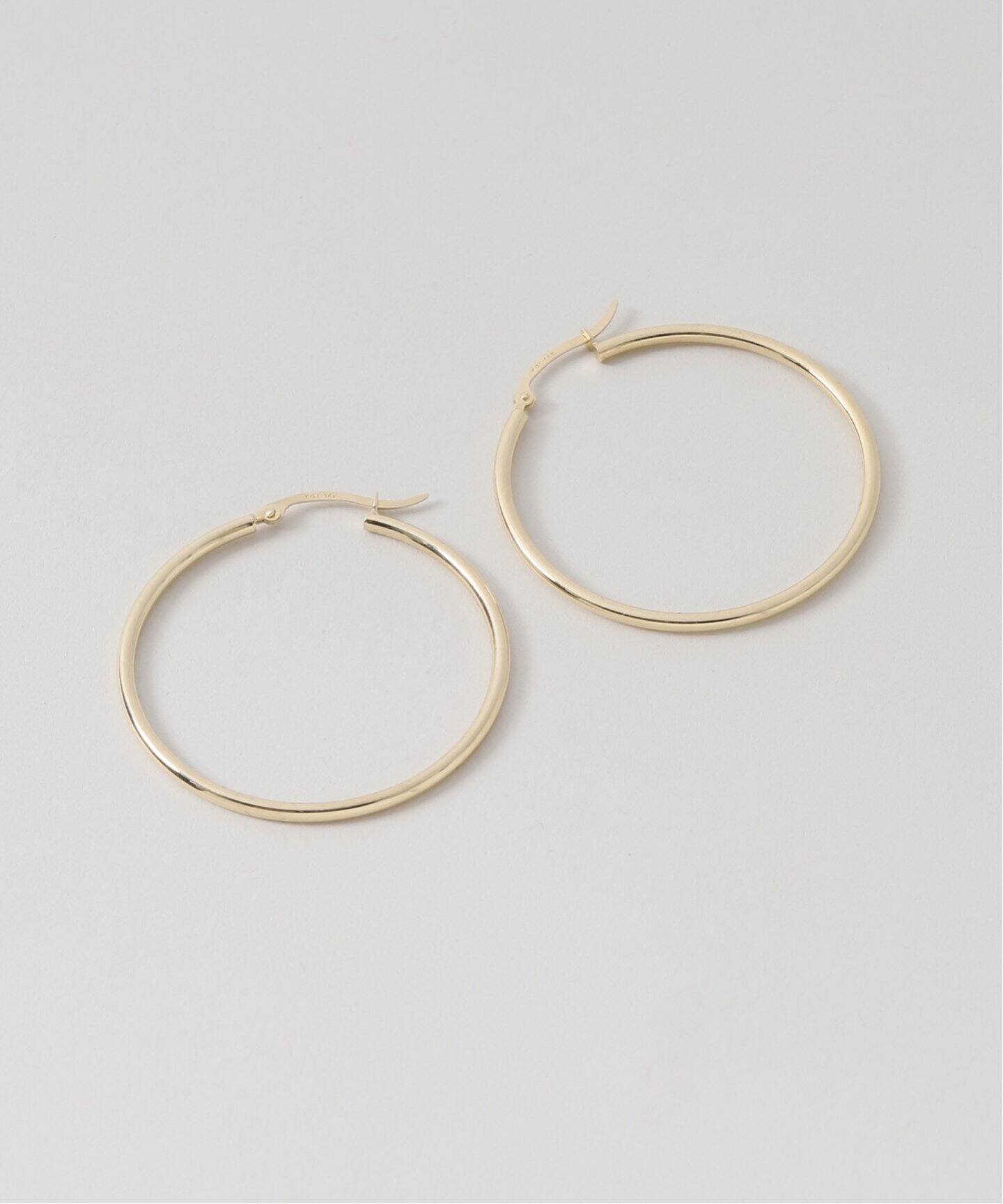 WEB限定》14K HOOP ピアス(両耳用) L（ピアス（両耳用））｜Plage  
