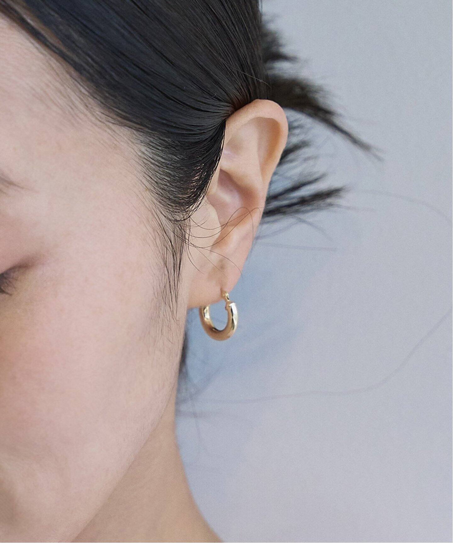 WEB限定追加》14K HOOP ピアス(両耳用) S（ピアス（両耳用））｜Plage 