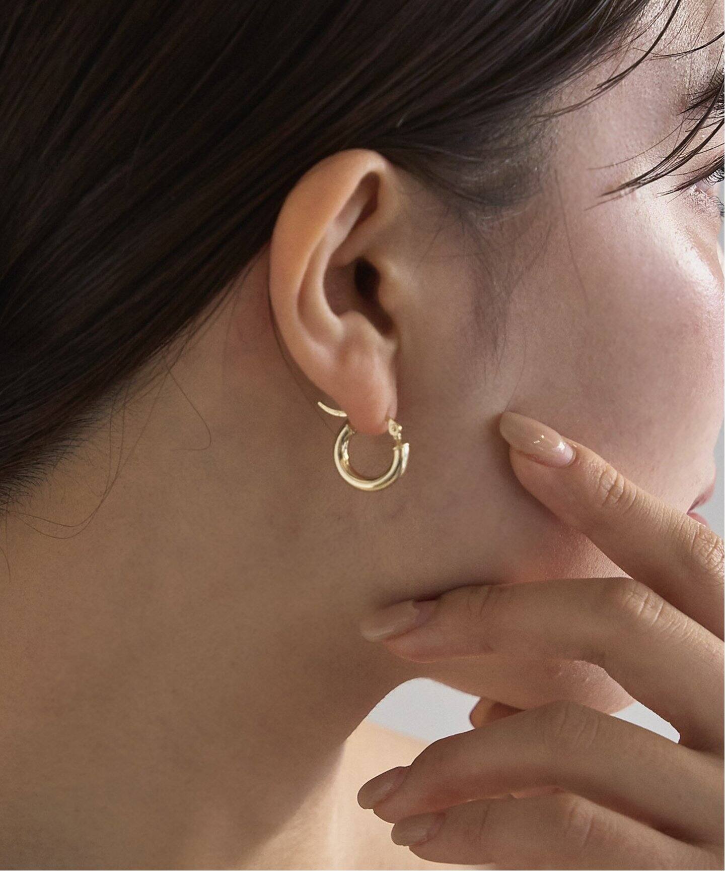 WEB限定追加》14K HOOP ピアス(両耳用) S（ピアス（両耳用））｜Plage 