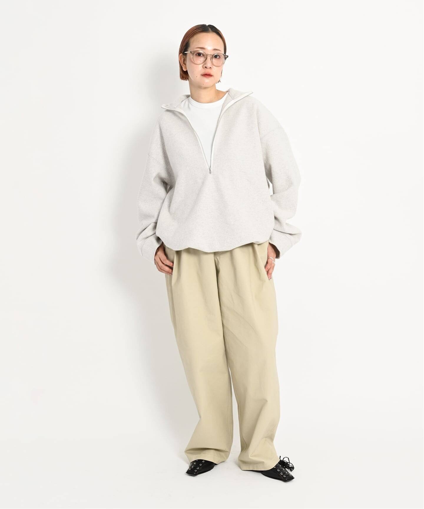 トップス feltedwool halfzip top / CITYSHOP FELTED WOOL HALF ZIP TOP：カットソー（Tシャツ／カットソー