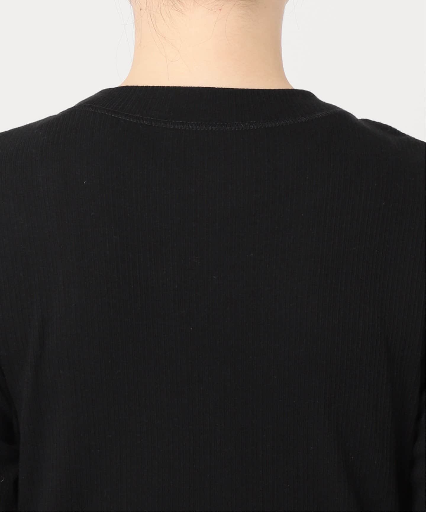 SHEER RIB HENLY NECK：カットソー（Tシャツ／カットソー