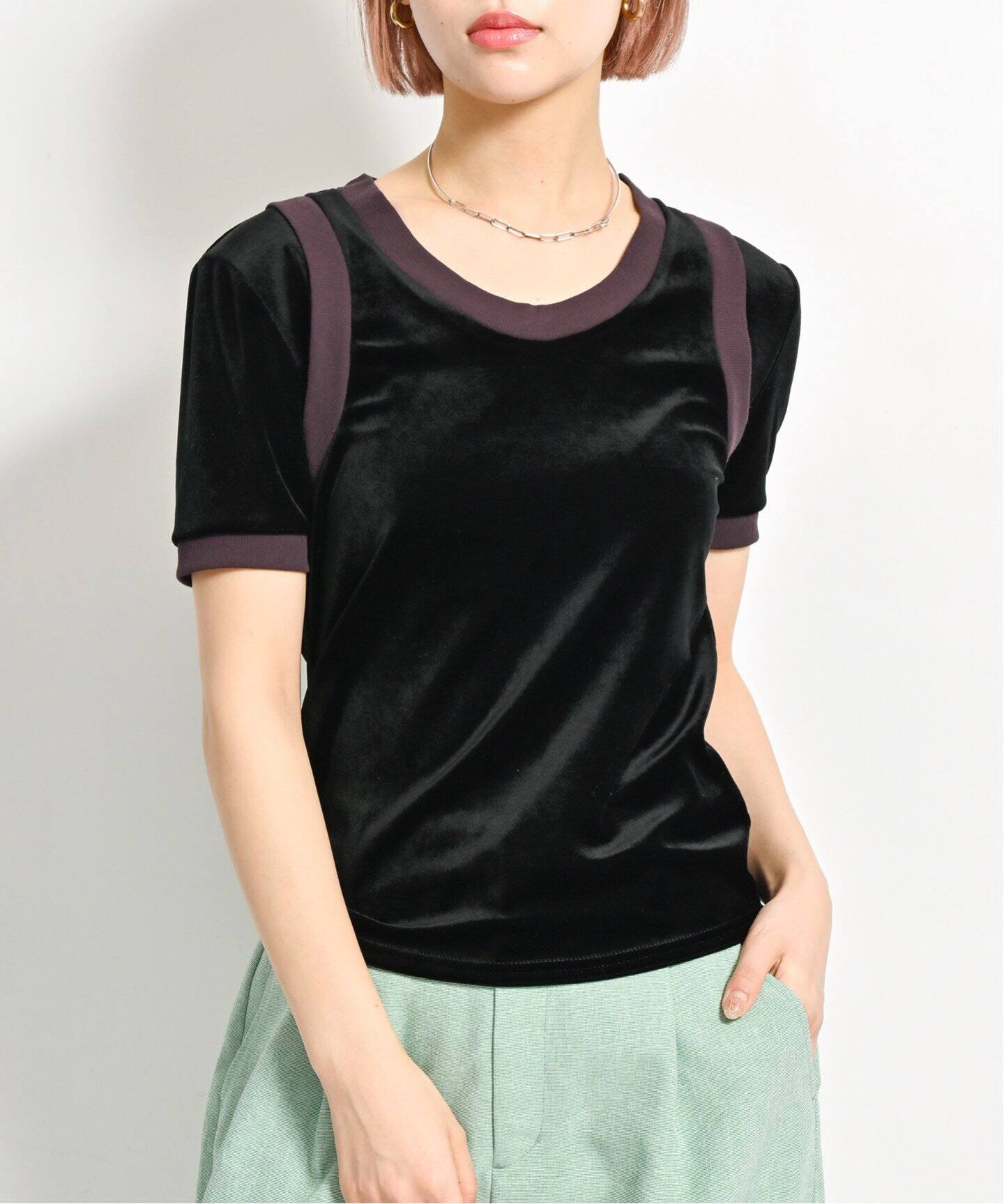 BICOLOR VELVET Tシャツ（Tシャツ／カットソー）｜CITYSHOP