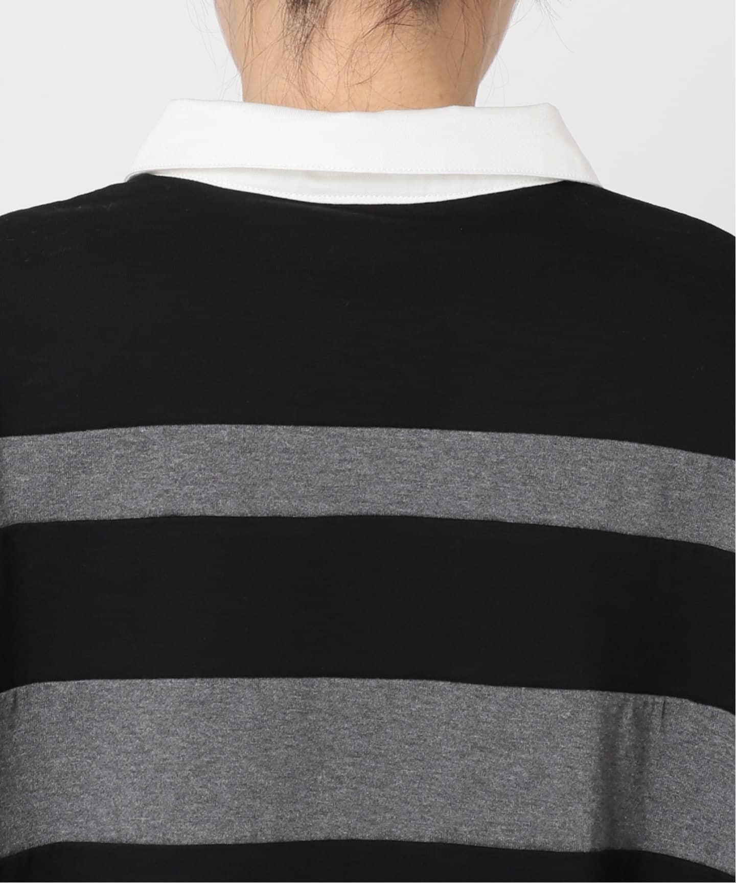 RANDAM BORDER RUGBY SHIRT：カットソー（Tシャツ／カットソー