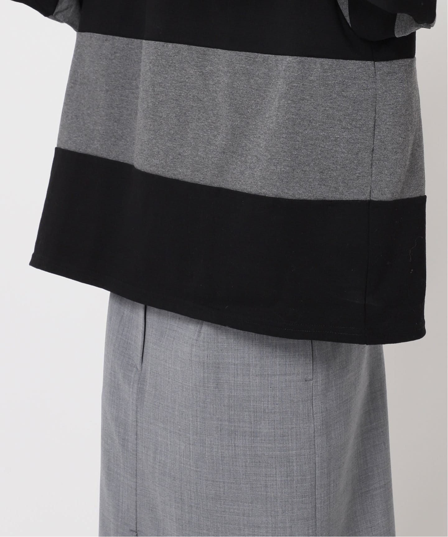 RANDAM BORDER RUGBY SHIRT：カットソー（Tシャツ／カットソー