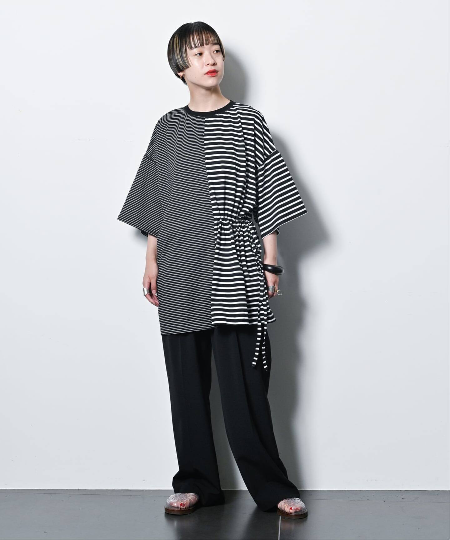ONESIDE GATHER TOP：カットソー（Tシャツ／カットソー