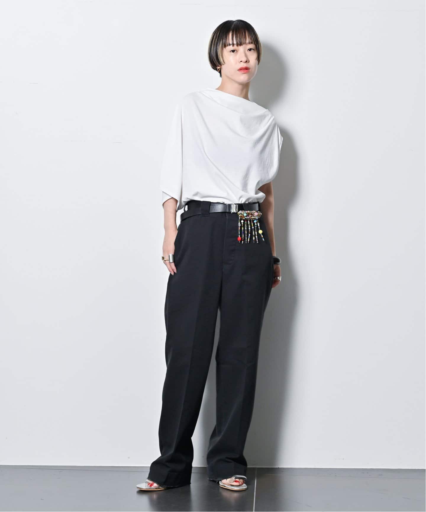 こっこちゃん専用cityshop ASYMMETRY ACETATE TOP ASYMMETRY ACETATE TOP：ブラウス（シャツ／ブラウス