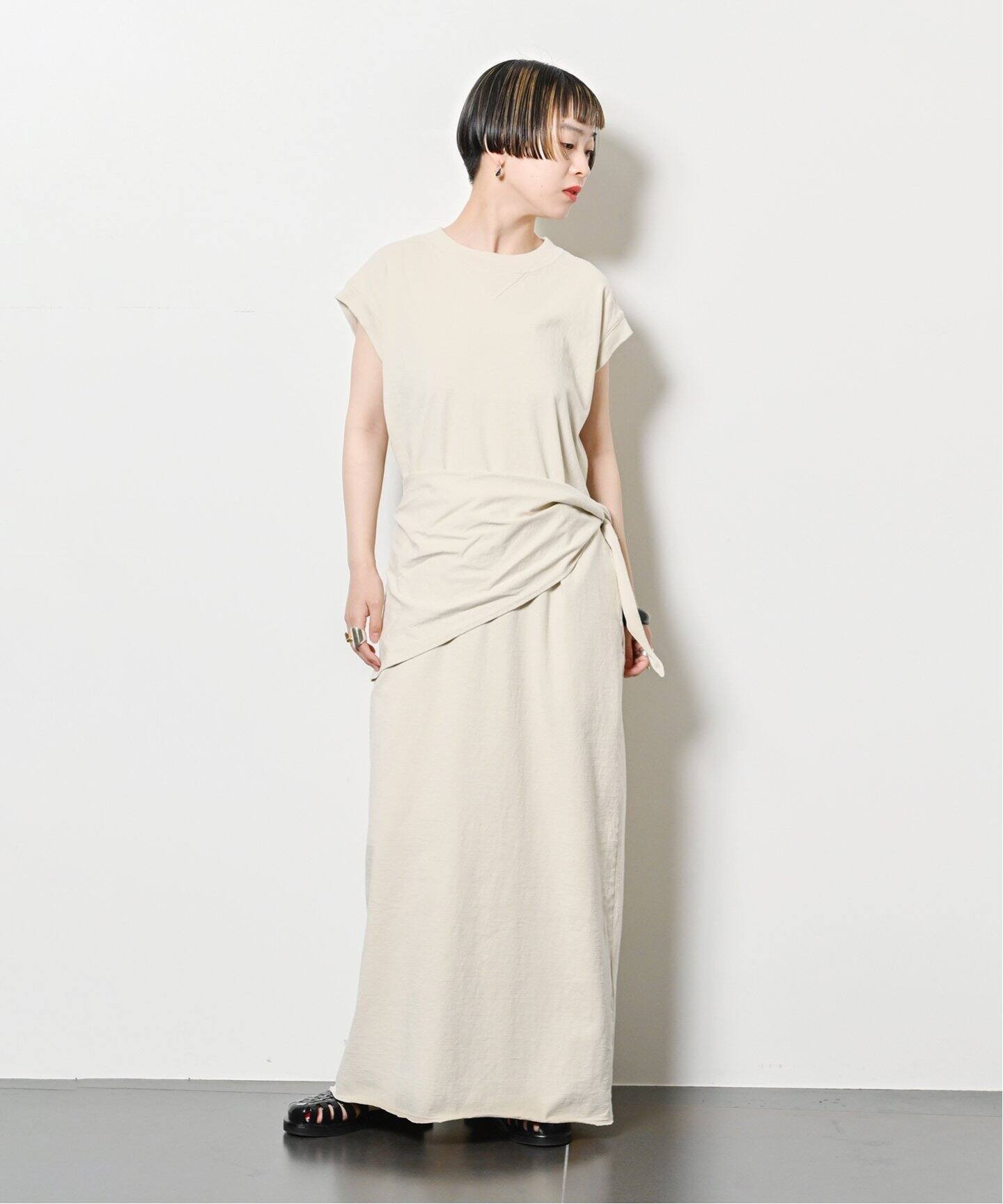 CITYSHOP　CUT DRESS with SCARF：ワンピース　38 SATIN PIPING CUT DRESS：ワンピース（ワンピース）｜CITYSHOP