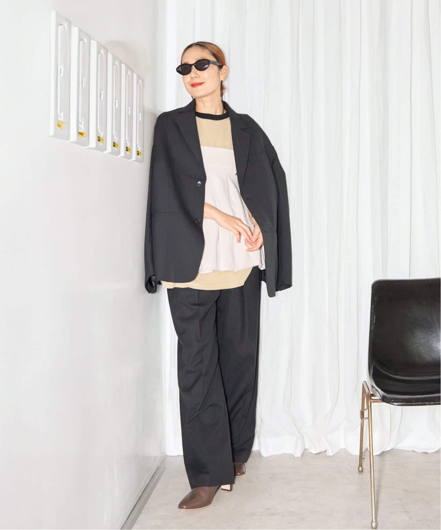 haaru☆☆CITYSHOP　カットソー 予約》HIGH NECK SWEAT TOP：スウェット（Tシャツ／カットソー
