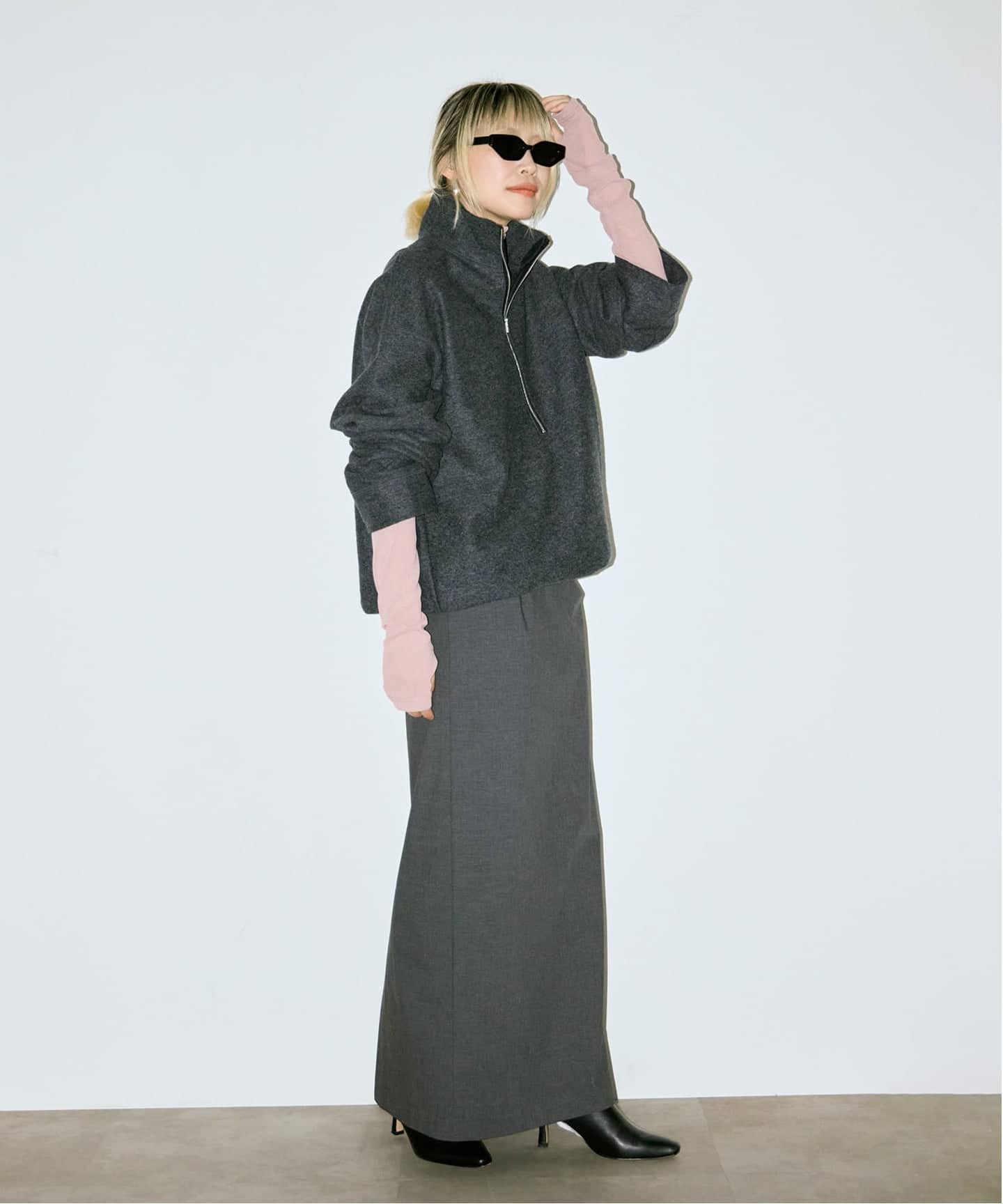 CITYSHOP  KUSH KUSH HIGH NECK カットソー SHEER HIGH NECK TOP：カットソー（Tシャツ／カットソー）｜CITYSHOP