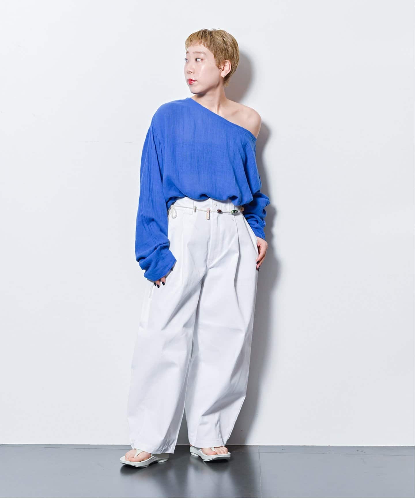 追加》ASA/C BIO WASH PULLOVER 3：ブラウス（シャツ／ブラウス