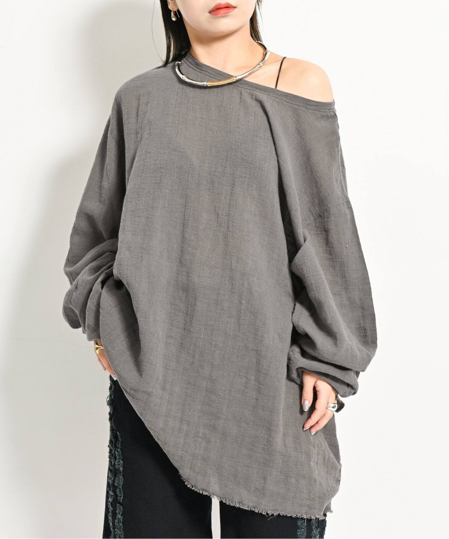 追加》ASA/C BIO WASH PULLOVER 3：ブラウス（シャツ／ブラウス 