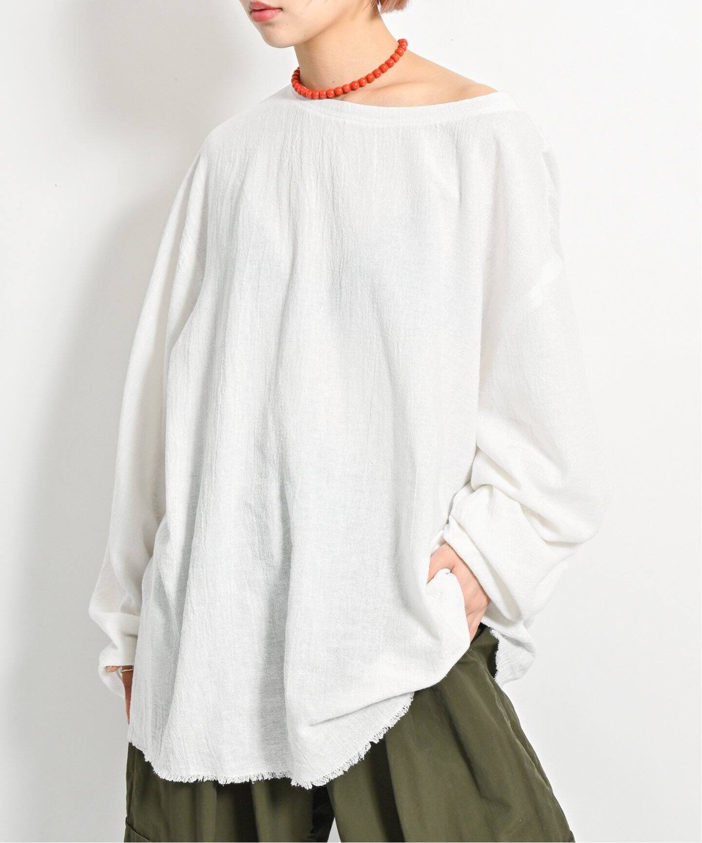 追加》ASA/C BIO WASH PULLOVER 3：ブラウス（シャツ／ブラウス 