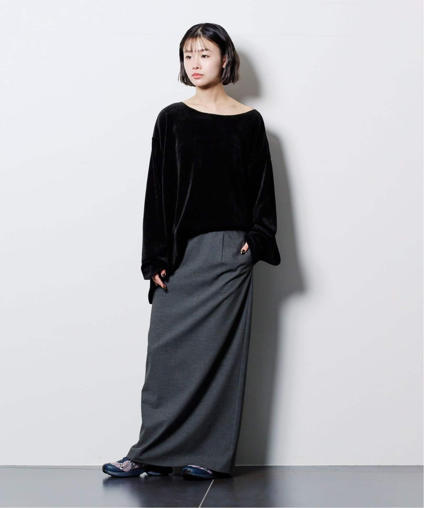 CITYSHOP PE WASH PULLOVER カットソー ブラック 追加》PE WASH PULLOVER：カットソー（Tシャツ／カットソー