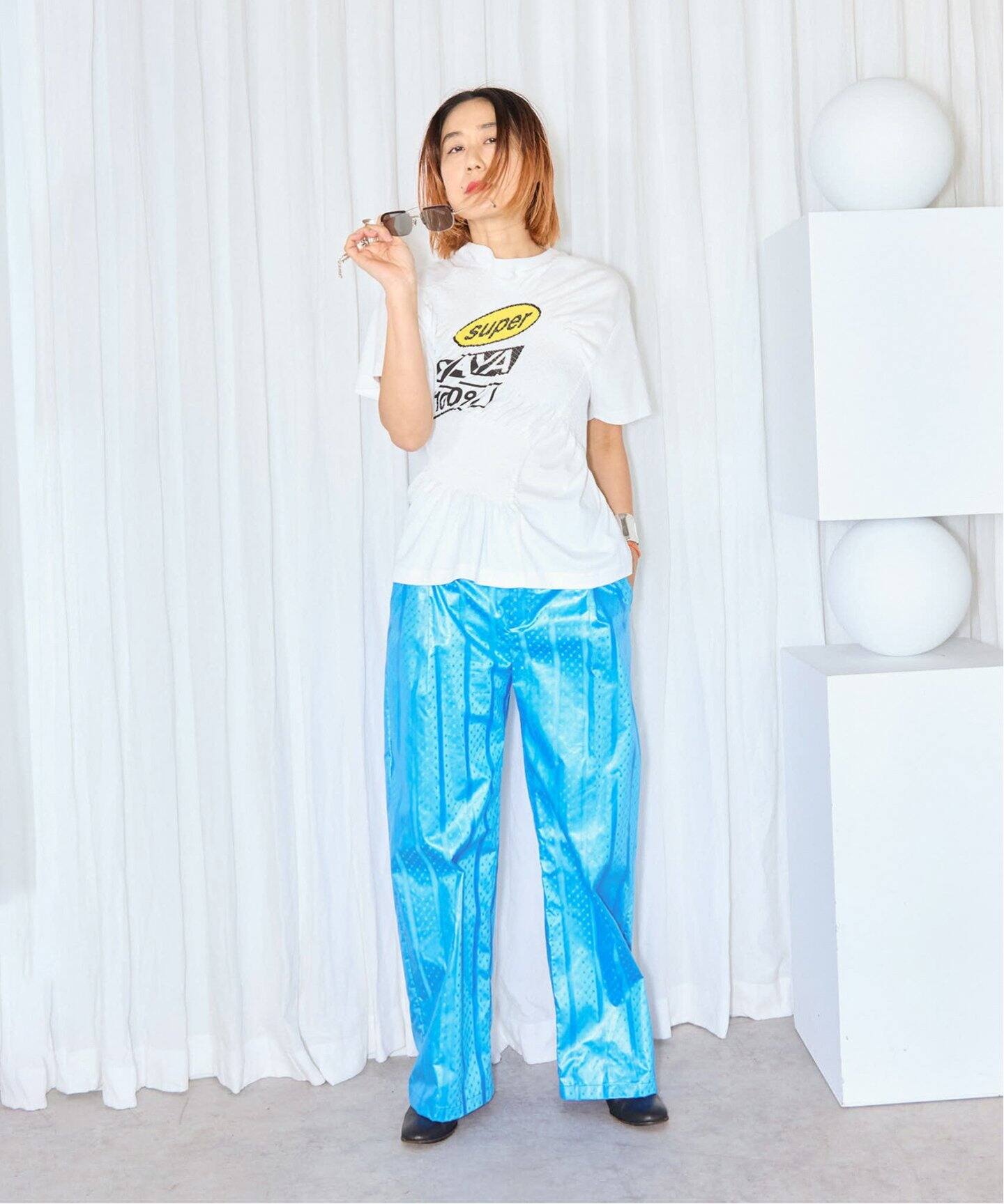 SUPER YAYA Classic Logo T-shirt TSH-SY TWI-025：Tシャツ（Tシャツ 