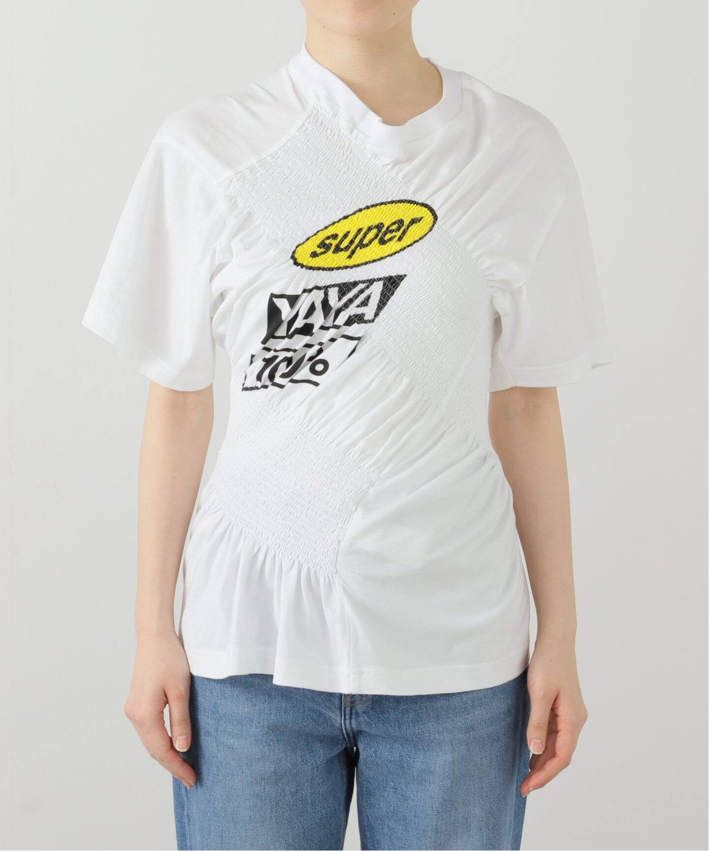 SUPER YAYA Classic Logo T-shirt TSH-SY TWI-025：Tシャツ（Tシャツ  