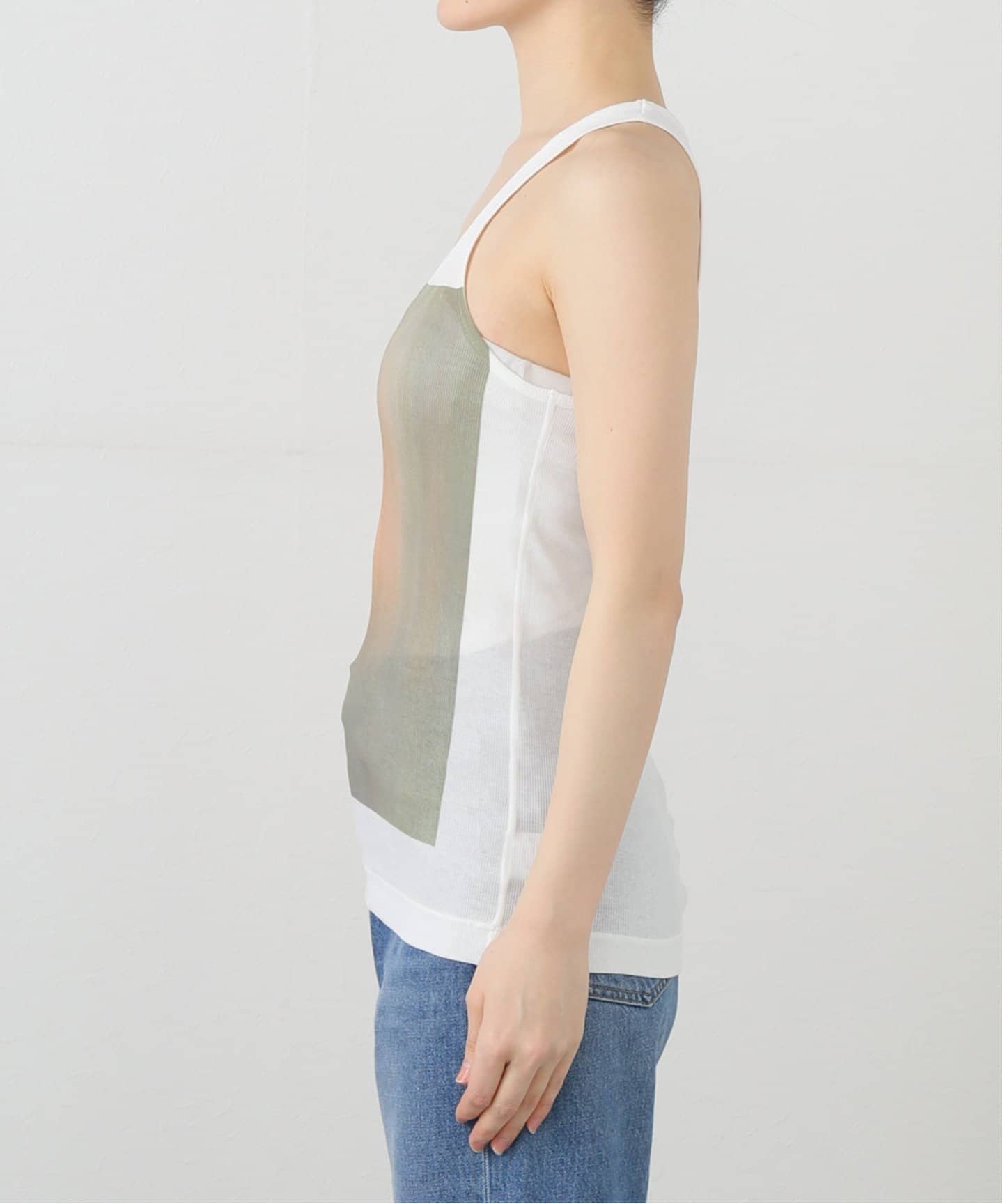 TANAKA タナカ タンクトップ L アイボリー 【古着】【中古】 TANAKA TANK TOP ST-141 PR：タンクトップ（Tシャツ／カットソー