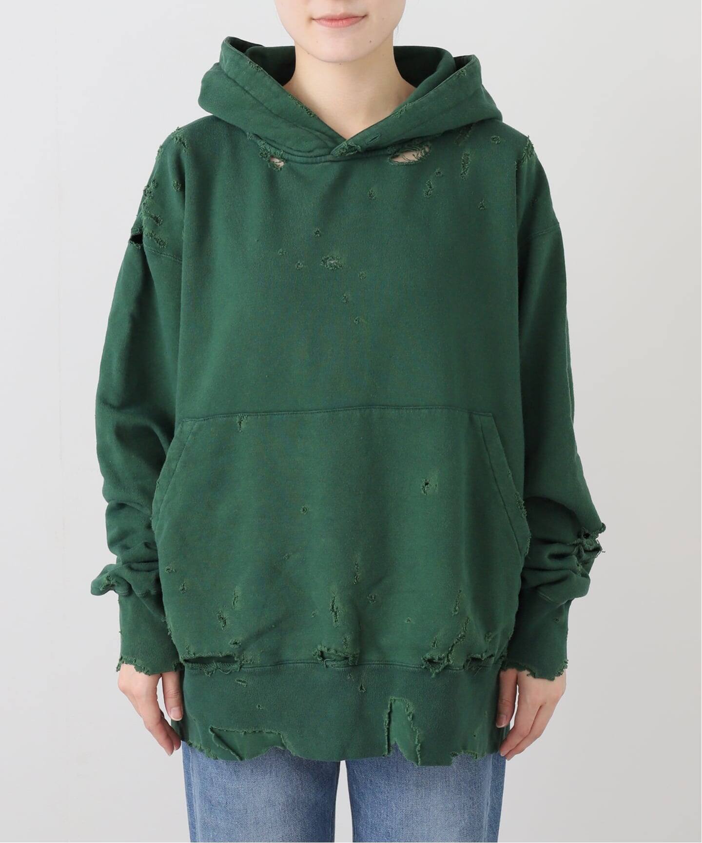 KURO MORE DAMAGE WASHED SWEAT PARKA 964072：スウェット