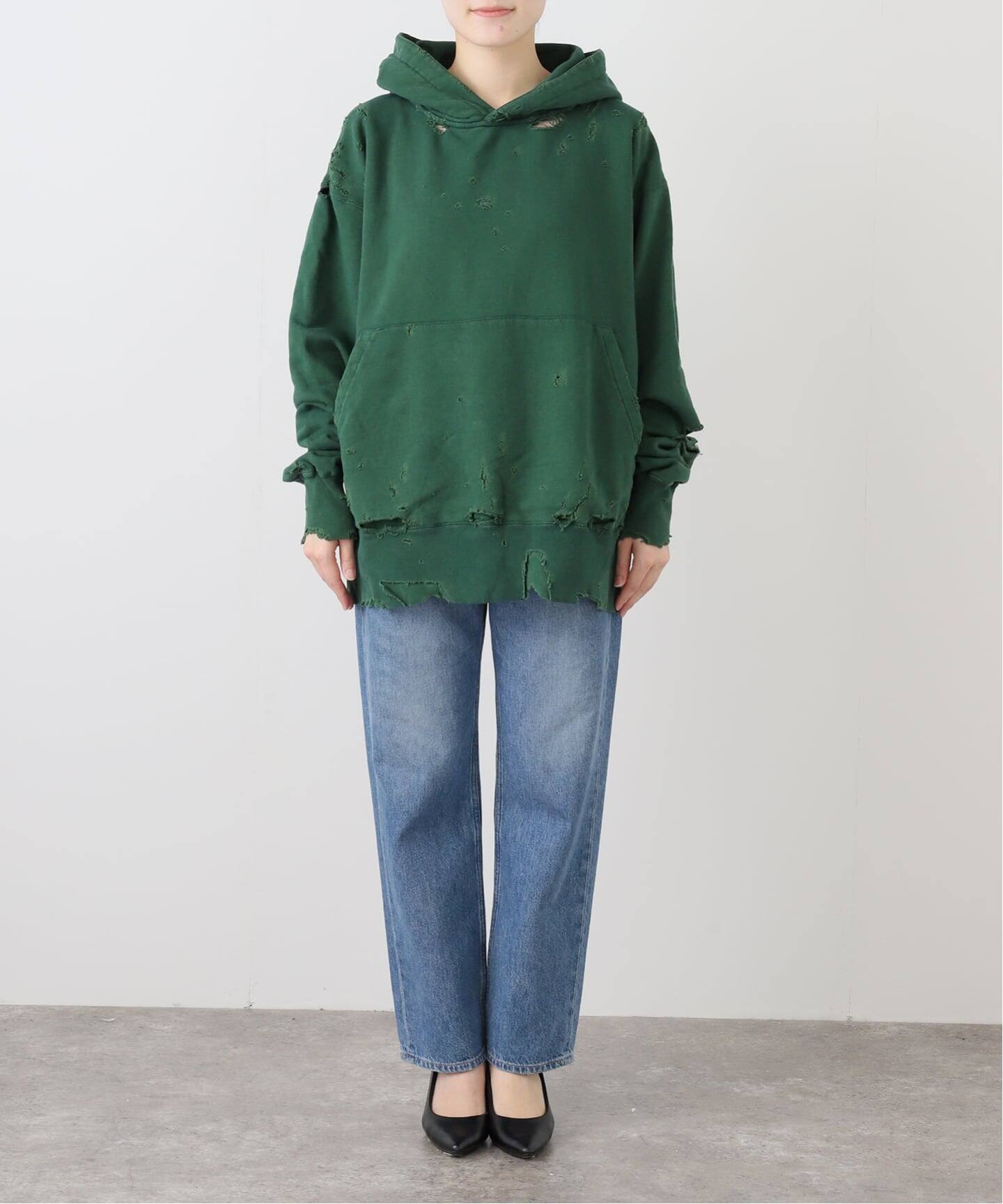 KURO MORE DAMAGE WASHED SWEAT PARKA 964072：スウェット（スウェット 