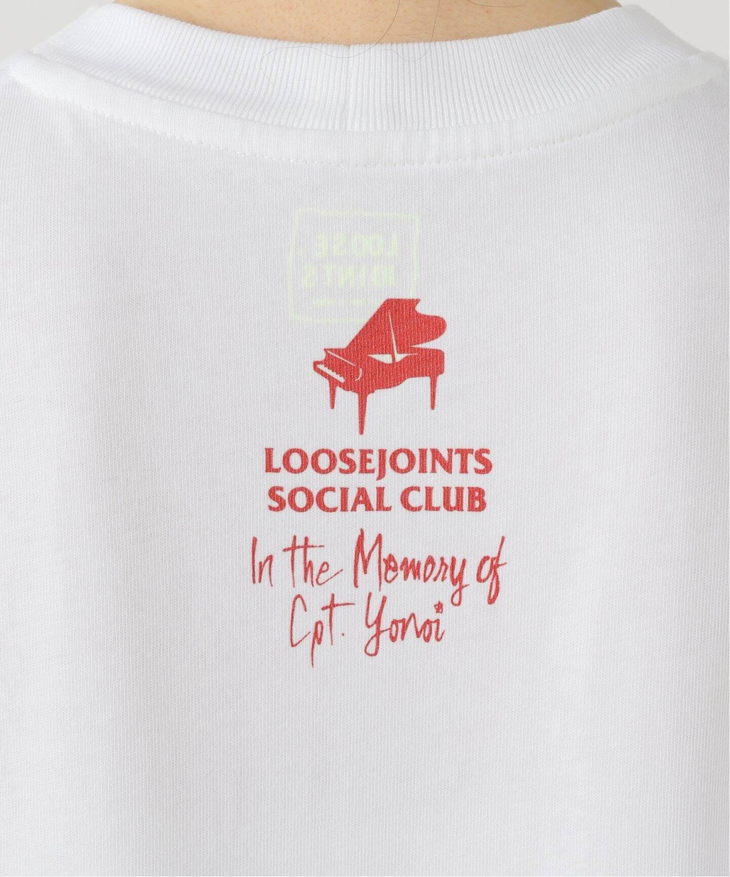 SLOW SHANK Tシャツ/Lサイズ ベージュ色×赤色文字 CORNER PRINTING | SLOTH スロス オーガニックコットンTシャツ