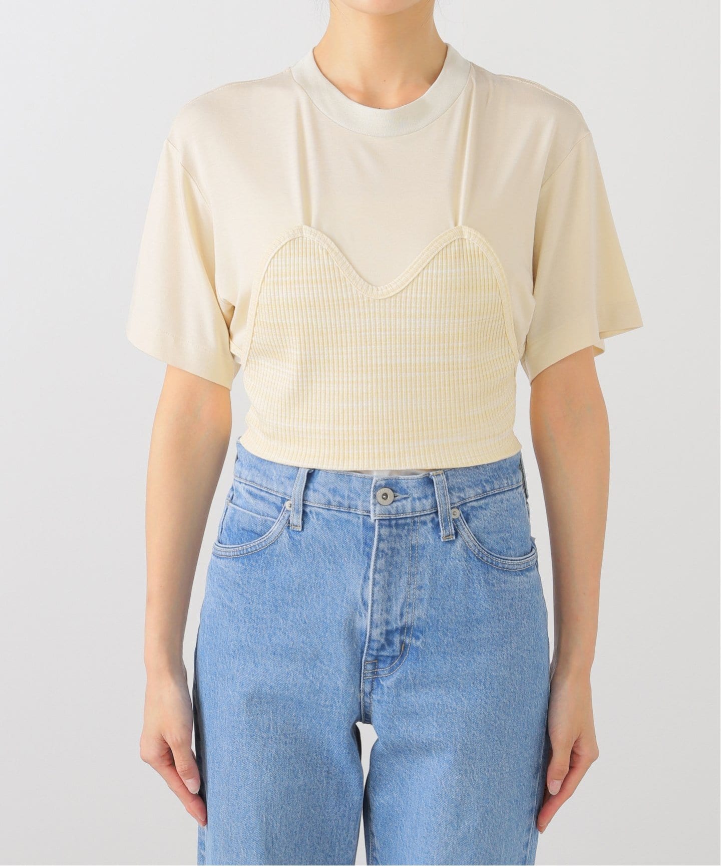 tシャツ TOGA PULLA RIB jersey S/S TP252-JK234：カットソー レディース TOGA PULLA RIB jersey S/S TP252-JK234：カットソー（Tシャツ