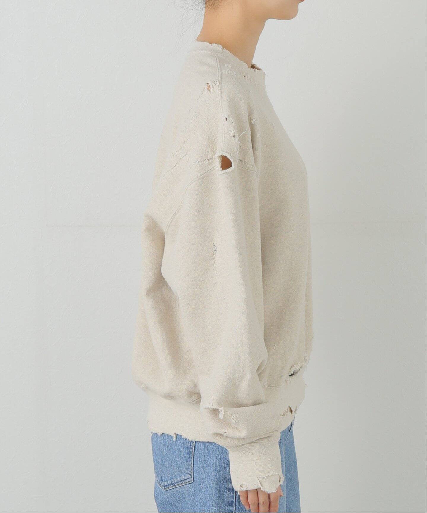 KURO MORE DAMAGE CREW NECK SWEAT 963966：スウェット（Tシャツ