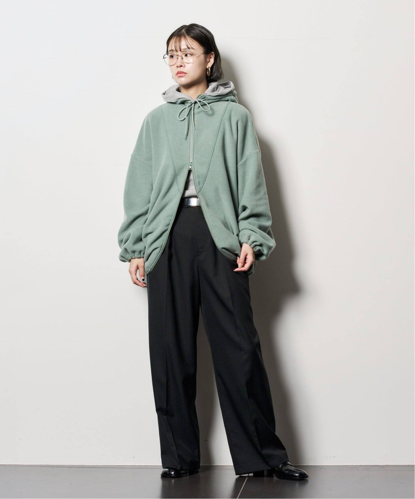 ONIT RECYCLING FLEECE WZIP UP TOPS 25AW-ON219:カットソー(T ONIT RECYCLING FLEECE WZIP UP TOPS 25AW-ON219:カットソー(T