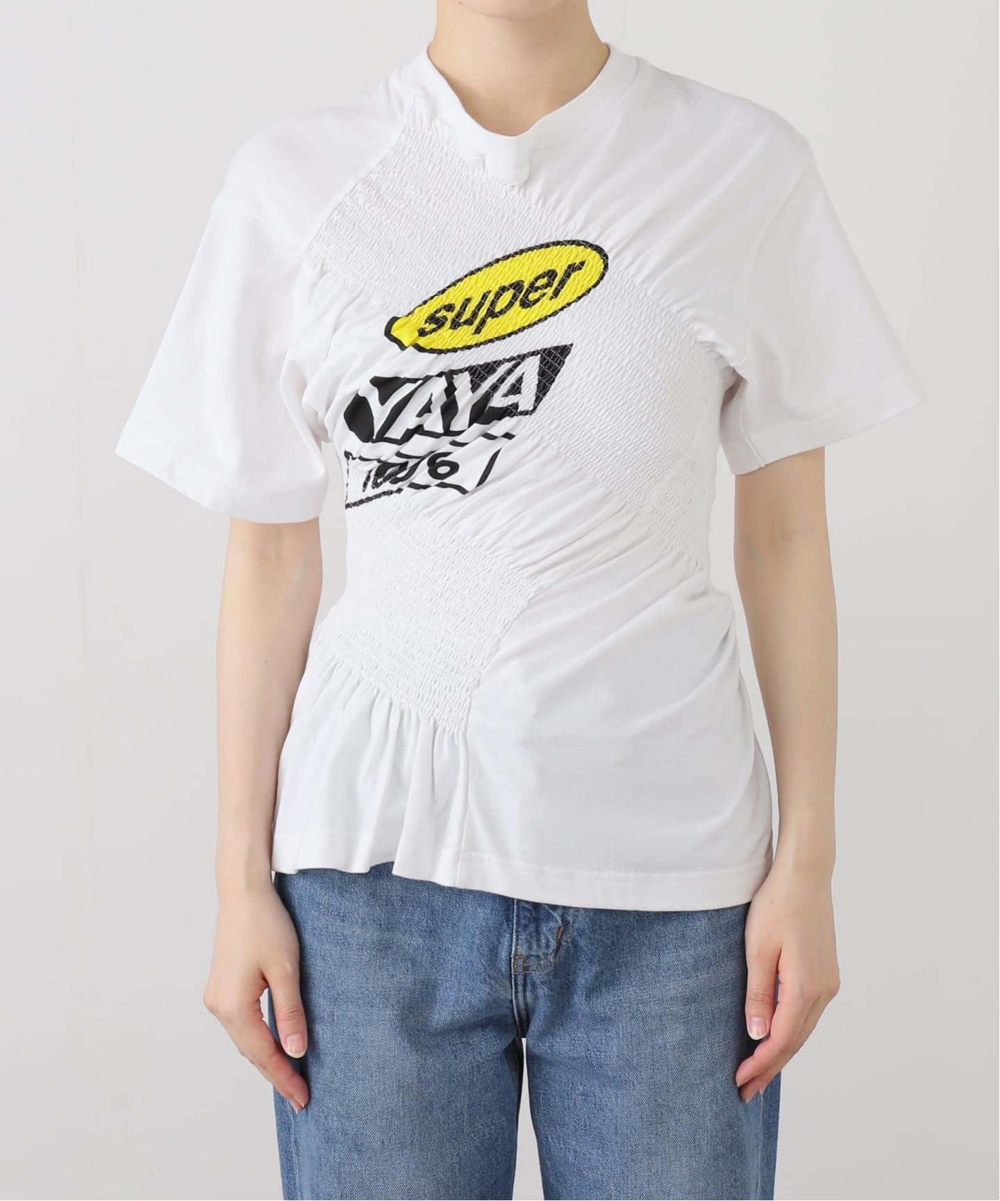 SUPER YAYA T-SHIRT SY TWIST TP11-TSSY-TWIST-AW25：Tシャツ（Tシャツ