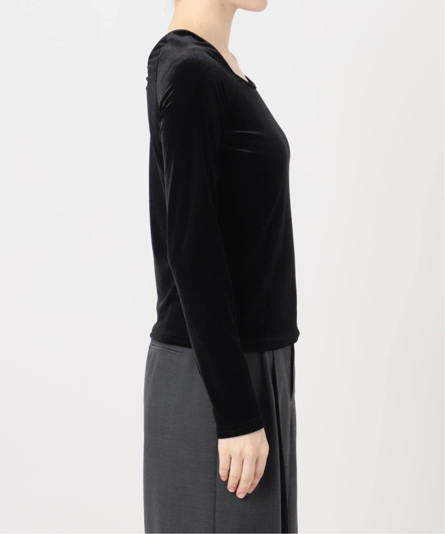 Simone Wild ベルベット　バイカーショーツ　ブラック　黒 s SIMONE WILD 別注 VELVET BOOT NEC：カットソー（Tシャツ