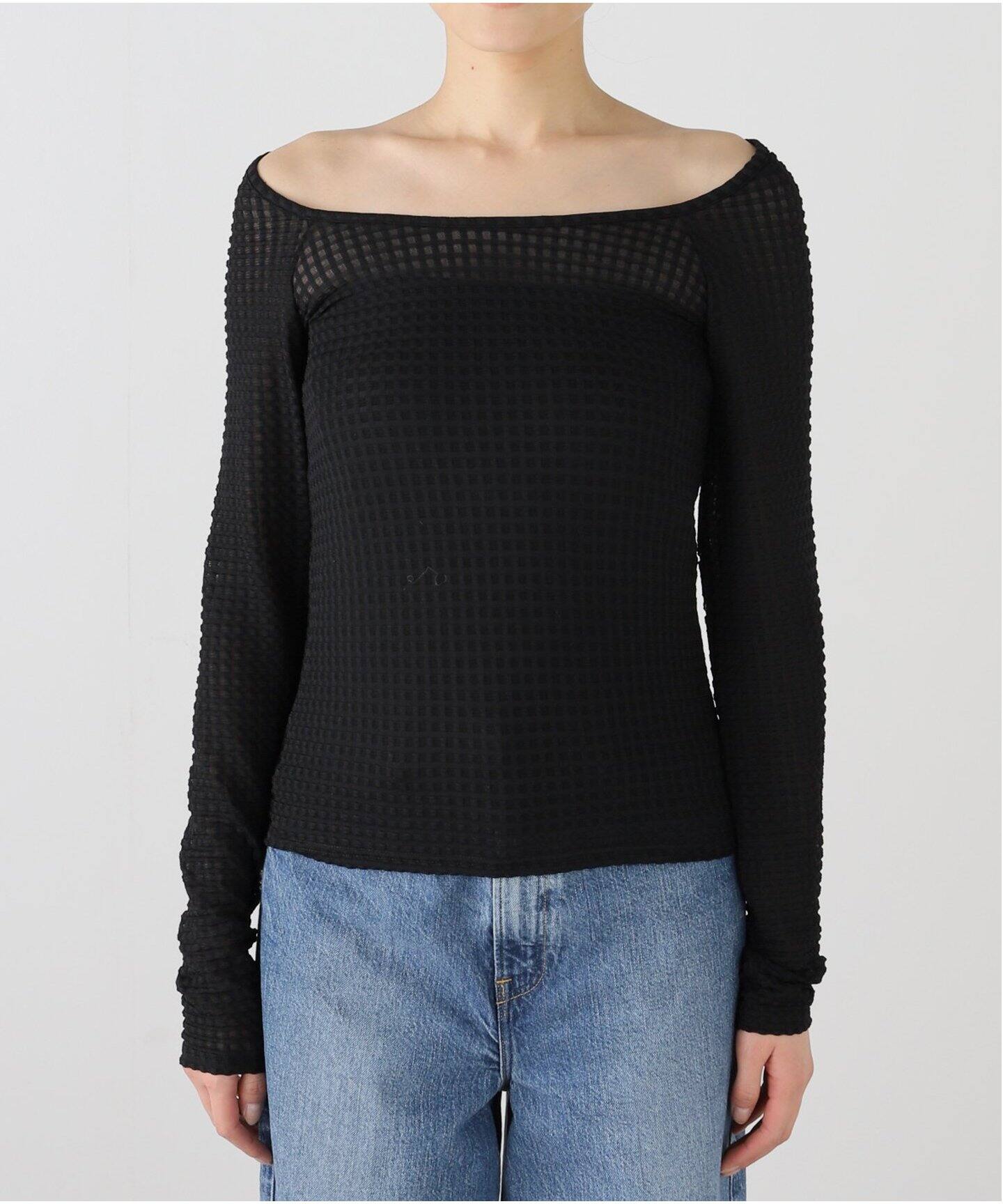 SIMONE WILD WAFFEL BOOT NECK LS：カットソー（Tシャツ