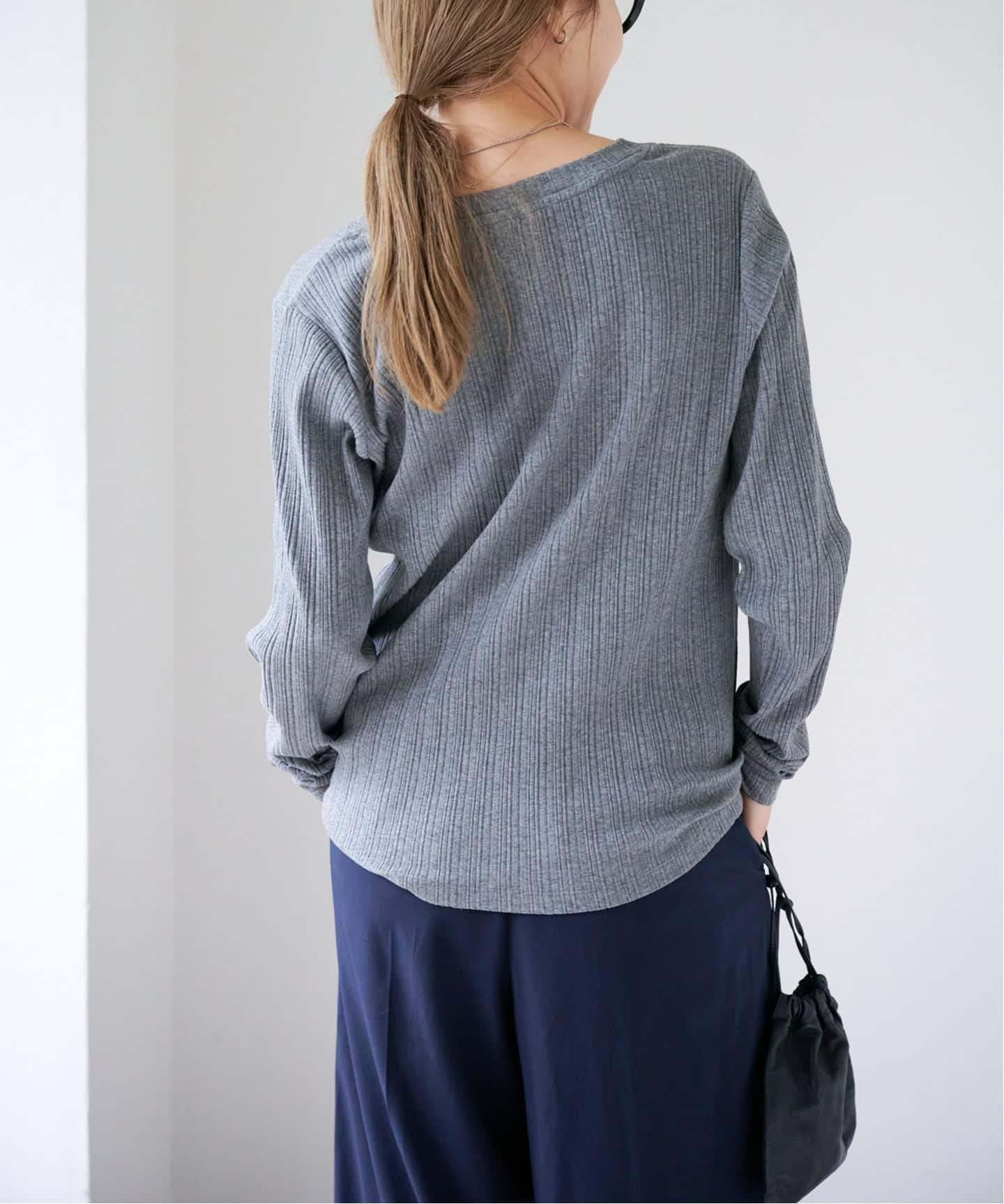 FORMEヘンリーネックリブカットソー 東原亜希 FORME 2025 SPRING HENRY NECK RIB CUT AND SAW