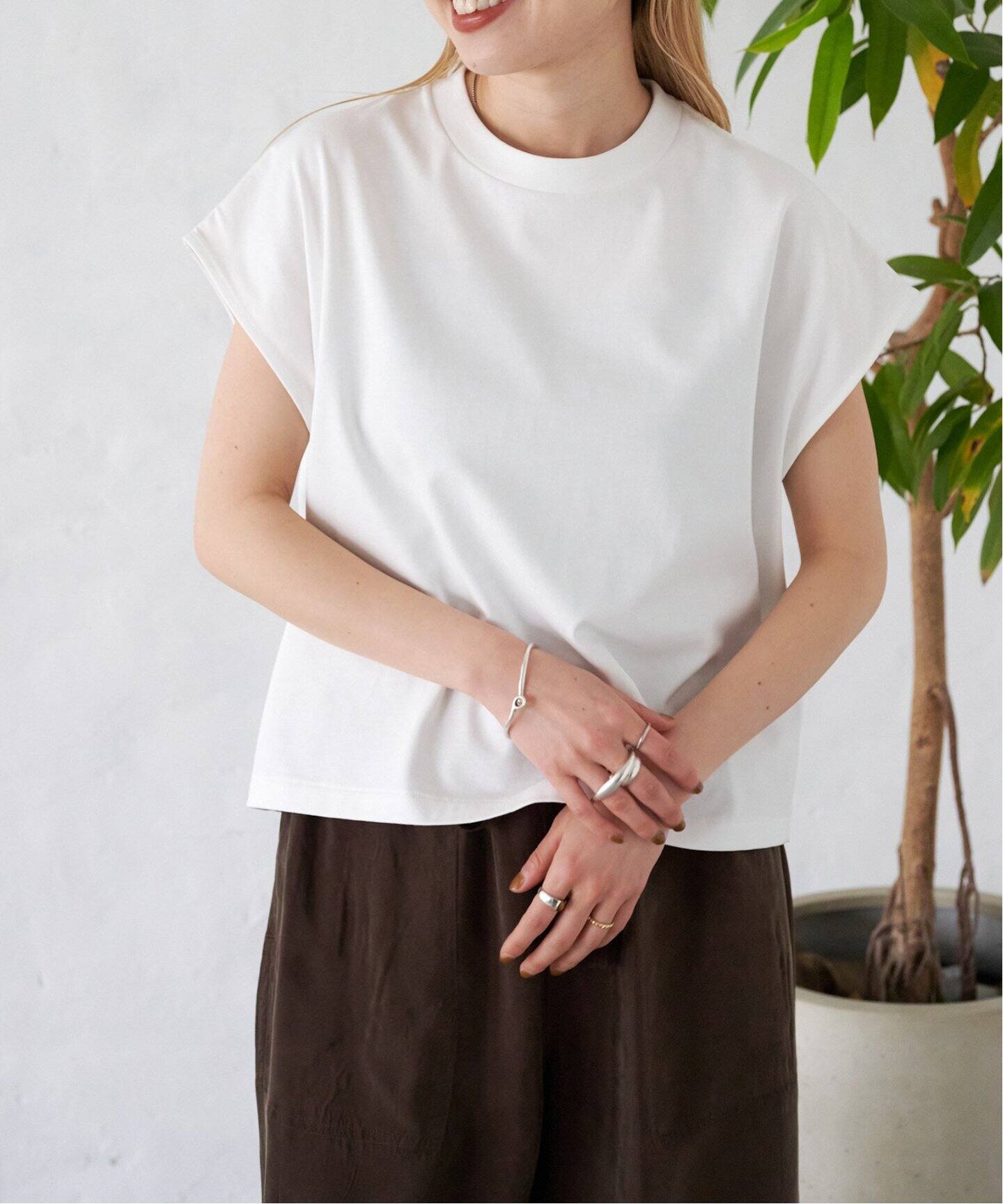 タグ付き　オーラリー　フレンチスリーブTシャツ　コットン　かぐれ別注　日本製 タグ付き オーラリー フレンチスリーブTシャツ コットン かぐれ