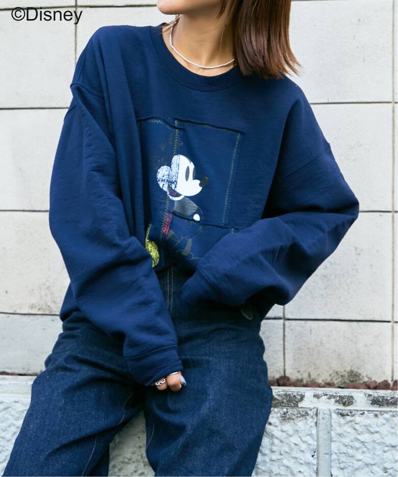 WIFFLE 別注PatchWork Mickey スウェット OUTDOOR PRODUCTS アウトドアプロダクツ の通販 BAYCREW S STORE