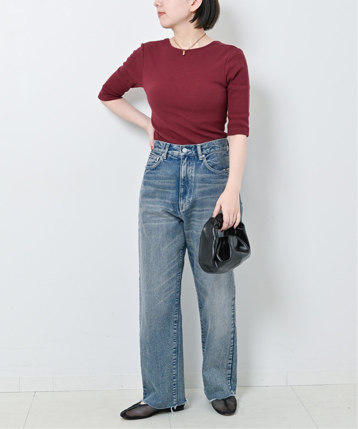 ストレッチサーマルカップツキTOPS（Tシャツ／カットソー
