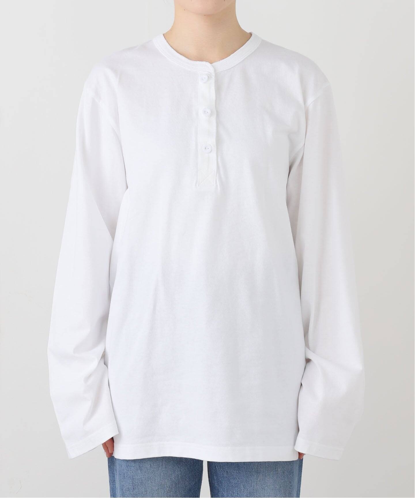 深瀬着用 Descendant ロングスリーブシャツ ホワイト 深瀬着用 Descendant ロングスリーブシャツ ホワイト