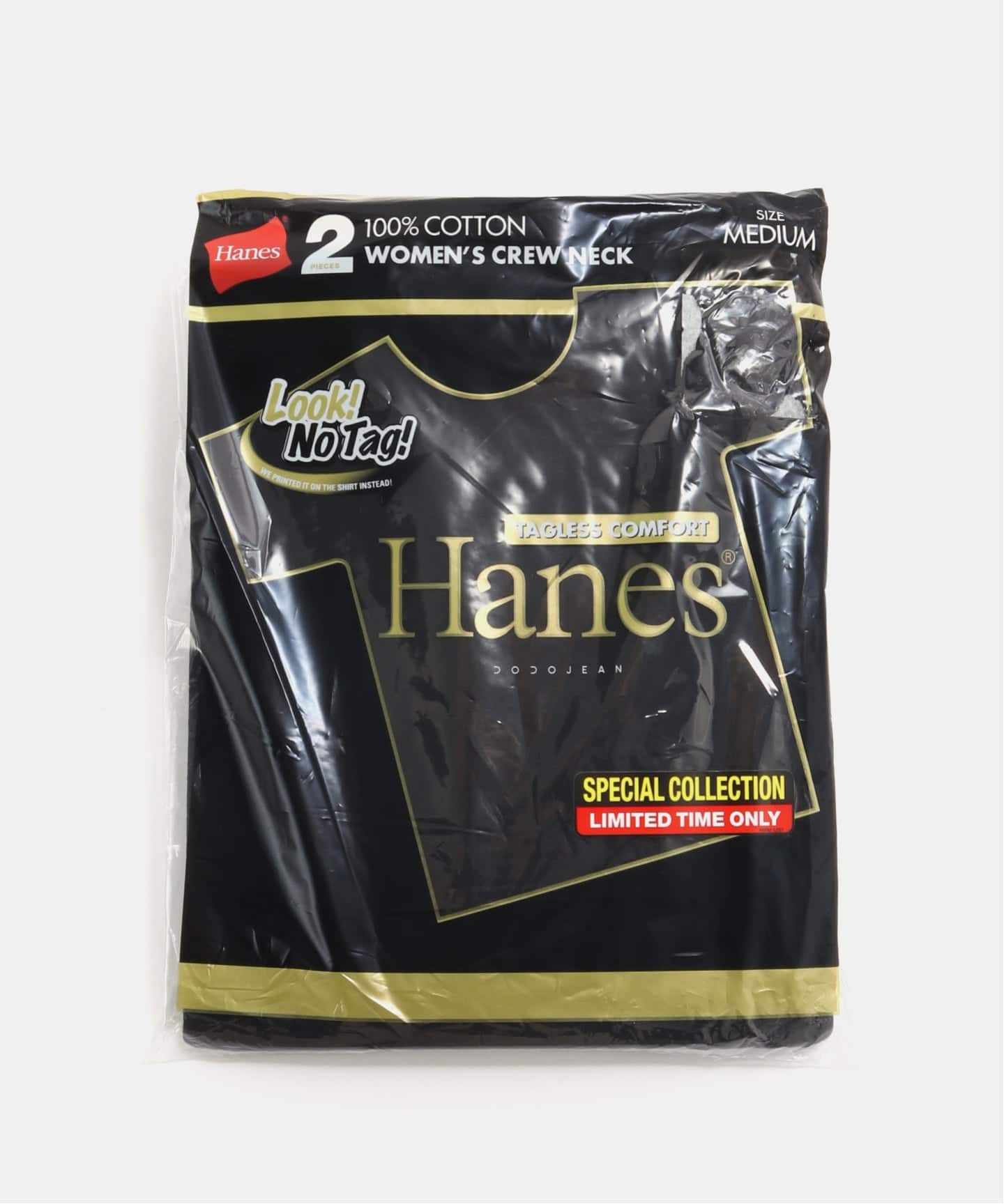 hanes 2P クルーネックショートスリーブ・ロングスリーブTシャツ　百々千晴 hanes 2P クルーネックショートスリーブ・ロングスリーブTシャツ