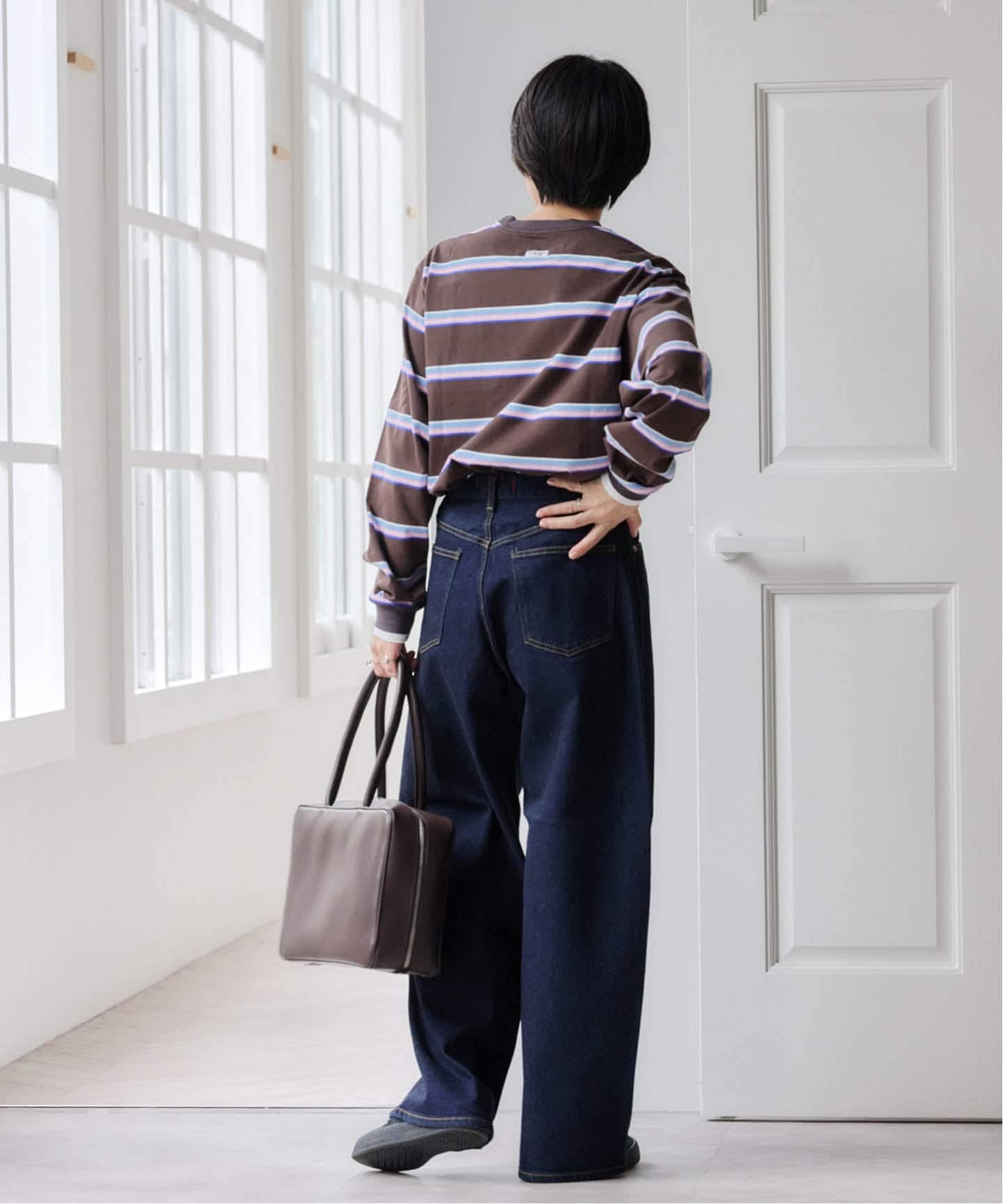 JANE SMITH COTTON BORDER LAYERED L/S（Tシャツ／カットソー）｜BOICE