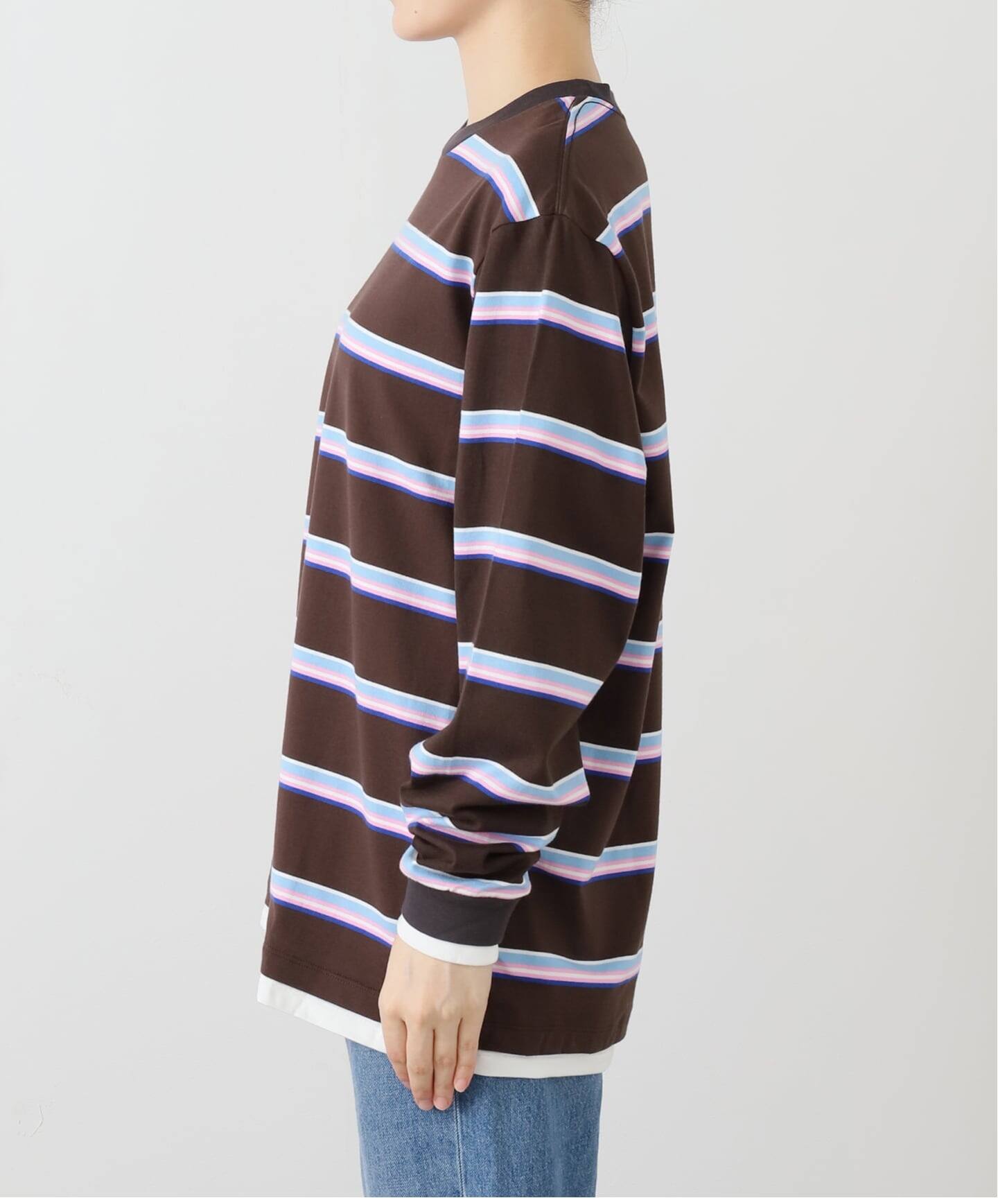 JANE SMITH COTTON BORDER LAYERED L/S（Tシャツ／カットソー）｜BOICE