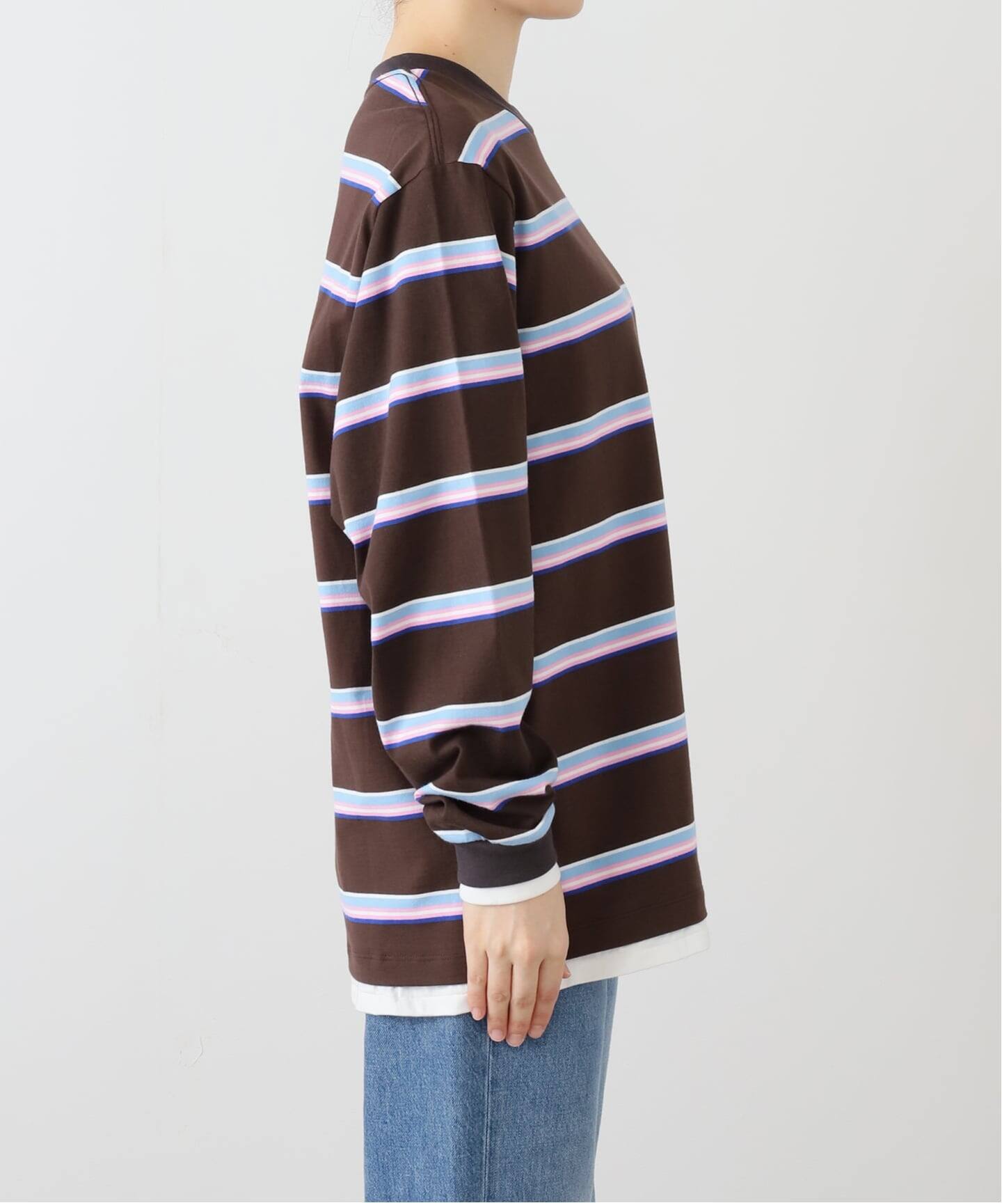 JANE SMITH COTTON BORDER LAYERED L/S（Tシャツ／カットソー）｜BOICE