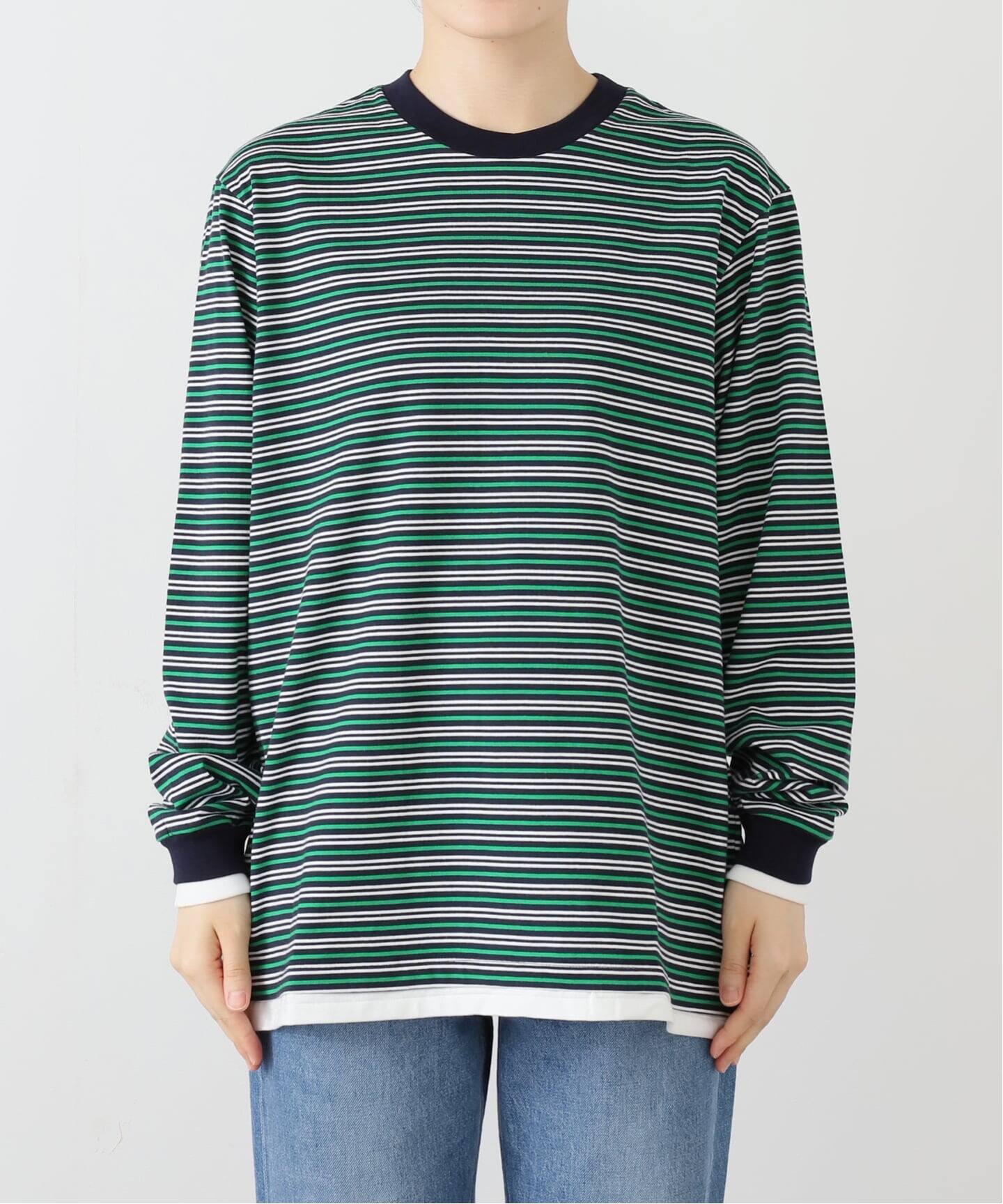25ss JANE SMITH スカート トップス　Tシャツ JANE SMITH COTTON BORDER LAYERED L/S（Tシャツ／カットソー）｜BOICE