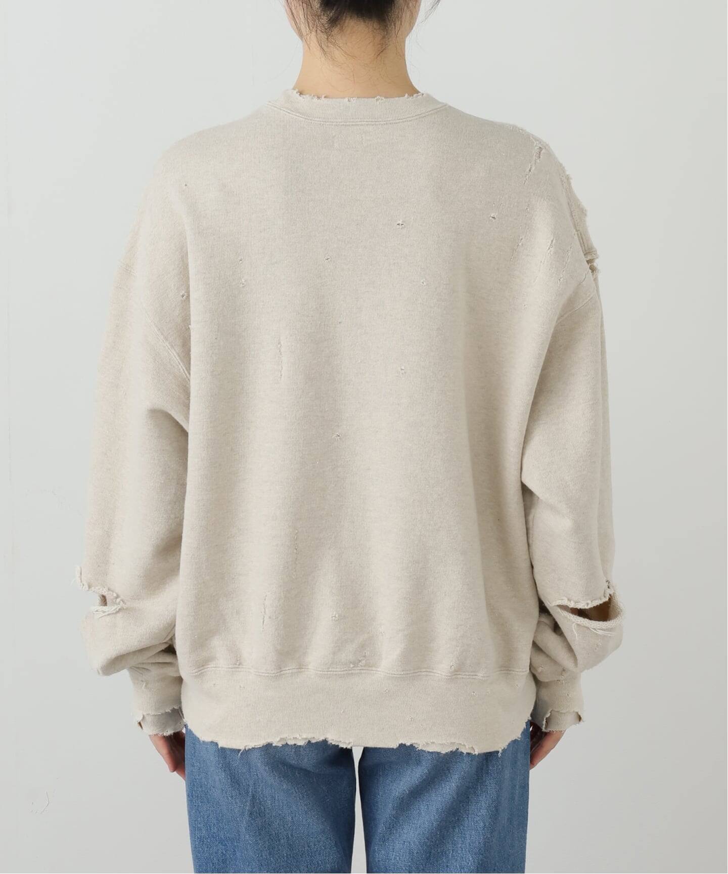 KURO MORE DAMAGE CREW NECK SWEAT（Tシャツ／カットソー）｜BOICE