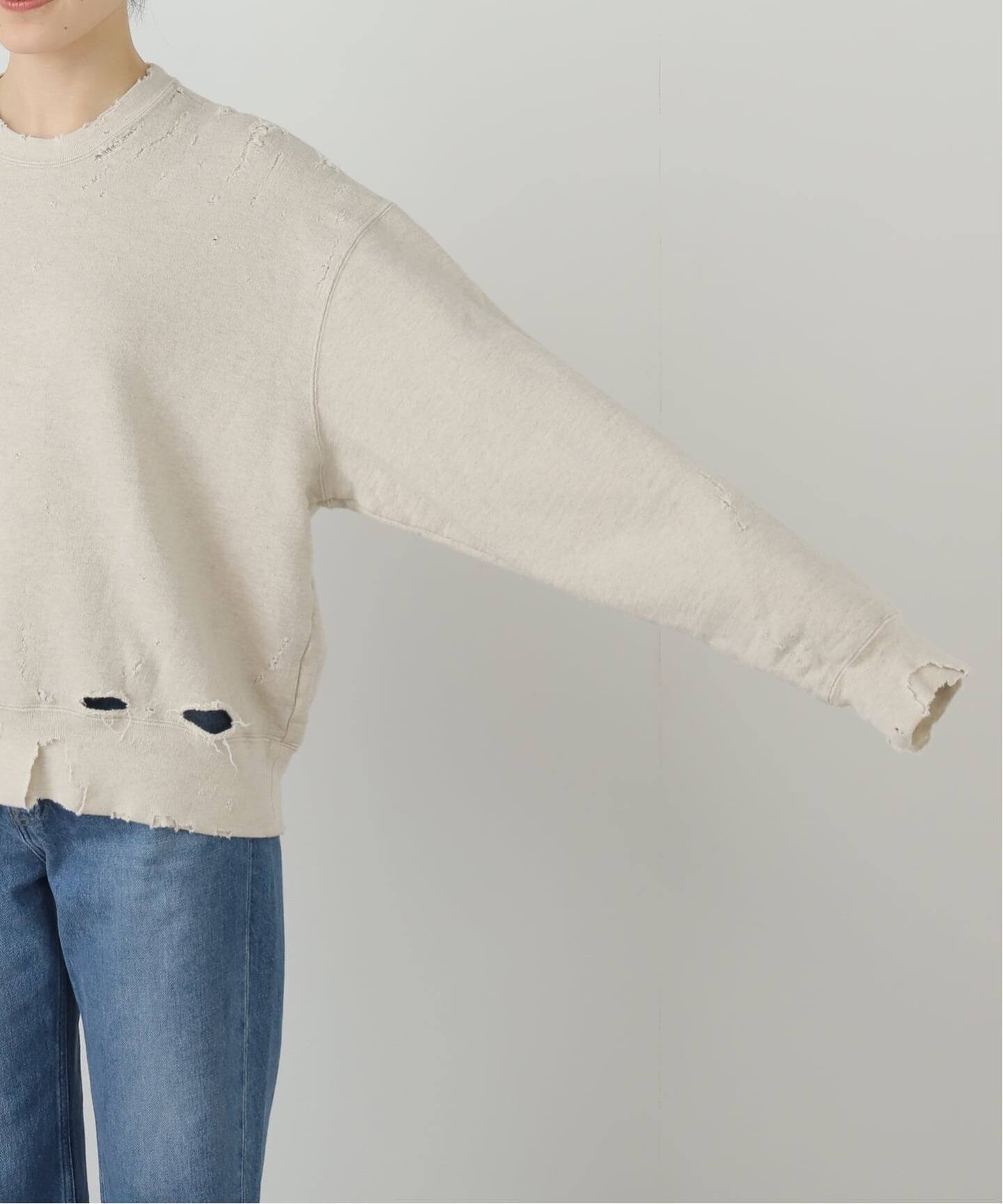 KURO MORE DAMAGE CREW NECK SWEAT（Tシャツ／カットソー）｜BOICE
