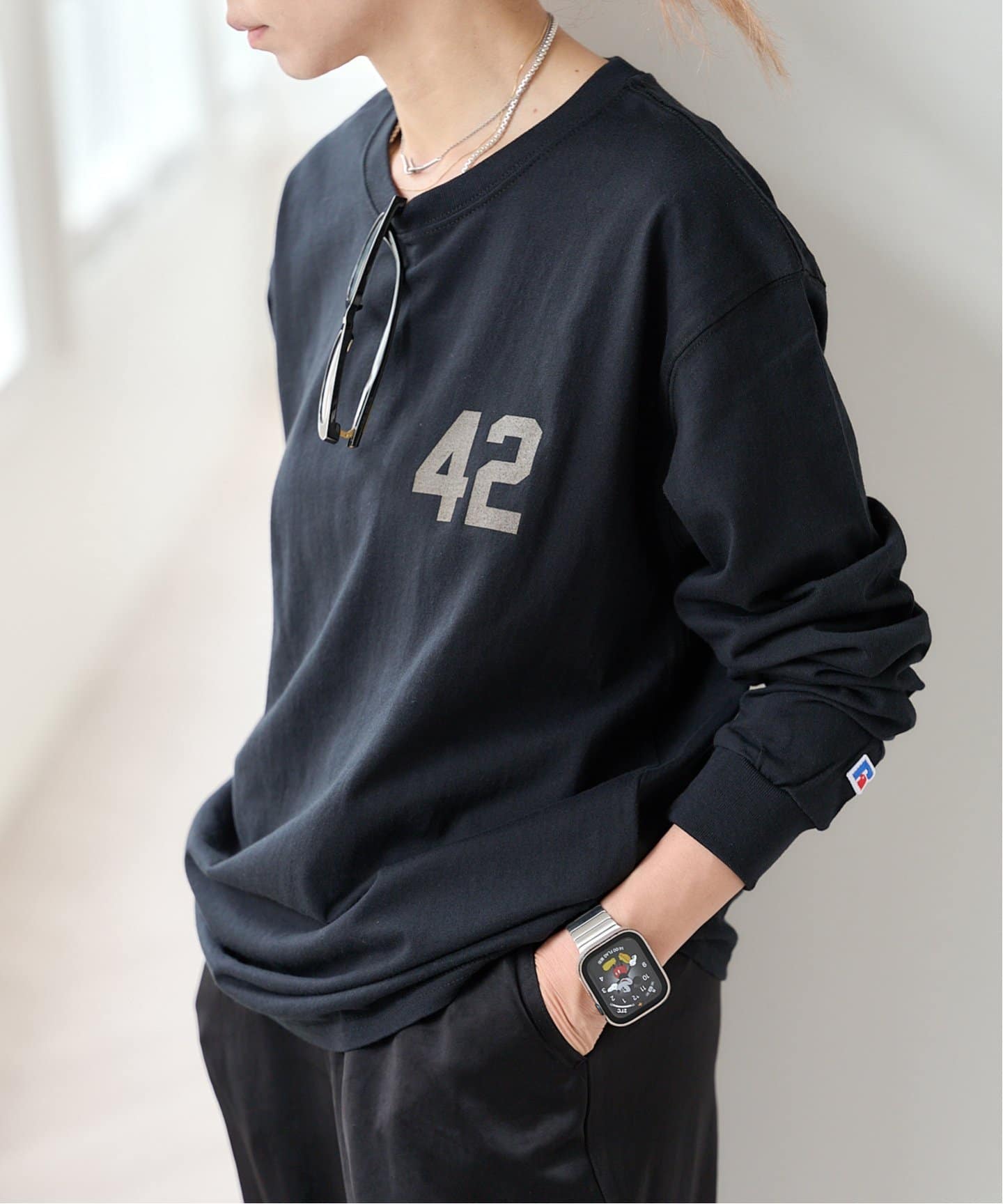 RUSSELL ATHLETIC 別注LONG SLEEVE TEE 42ND STREET（Tシャツ
