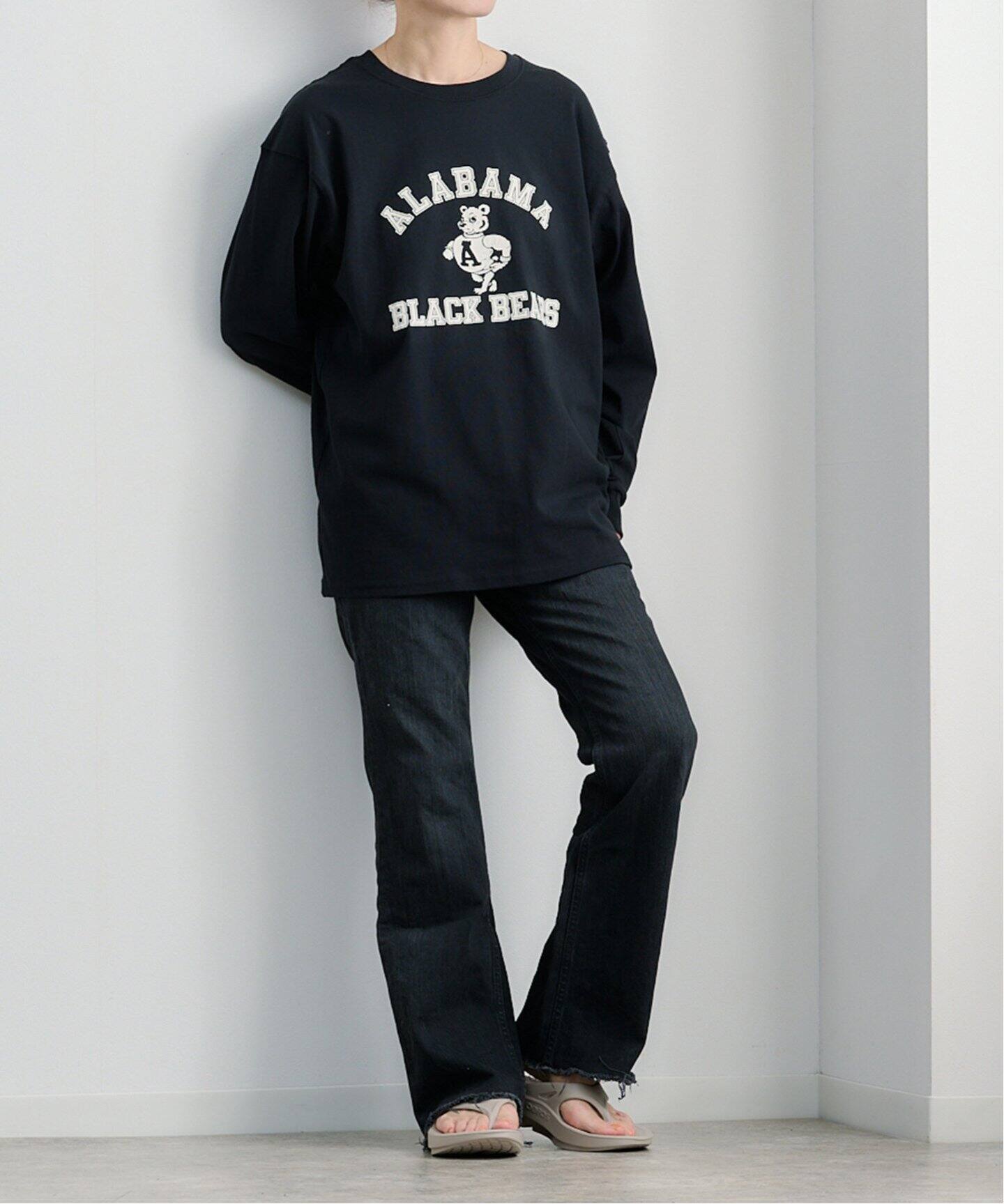 AP STUDIO RUSSELL ATHLETIC 別注ロングスリーブTシャツ RUSSELL ATHLETIC 別注LONG SLEEVE TEE BLACK BEARS(Tシャツ